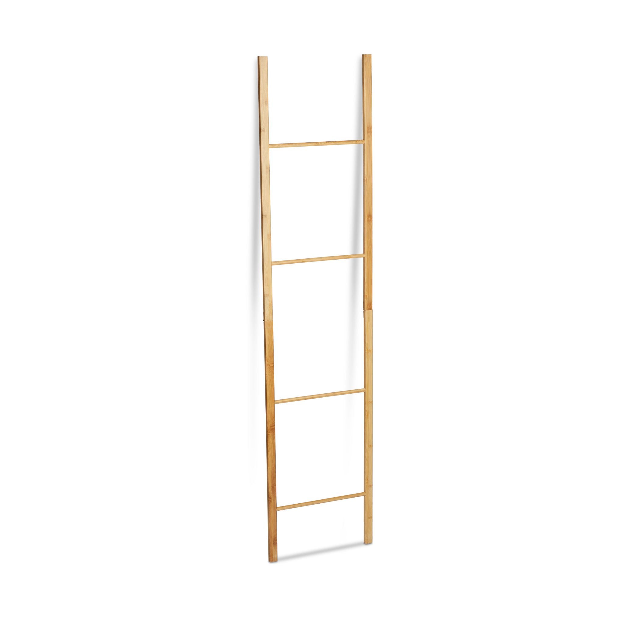 Handtuchleiter Bambus klappbar Hellbraun von Relaxdays