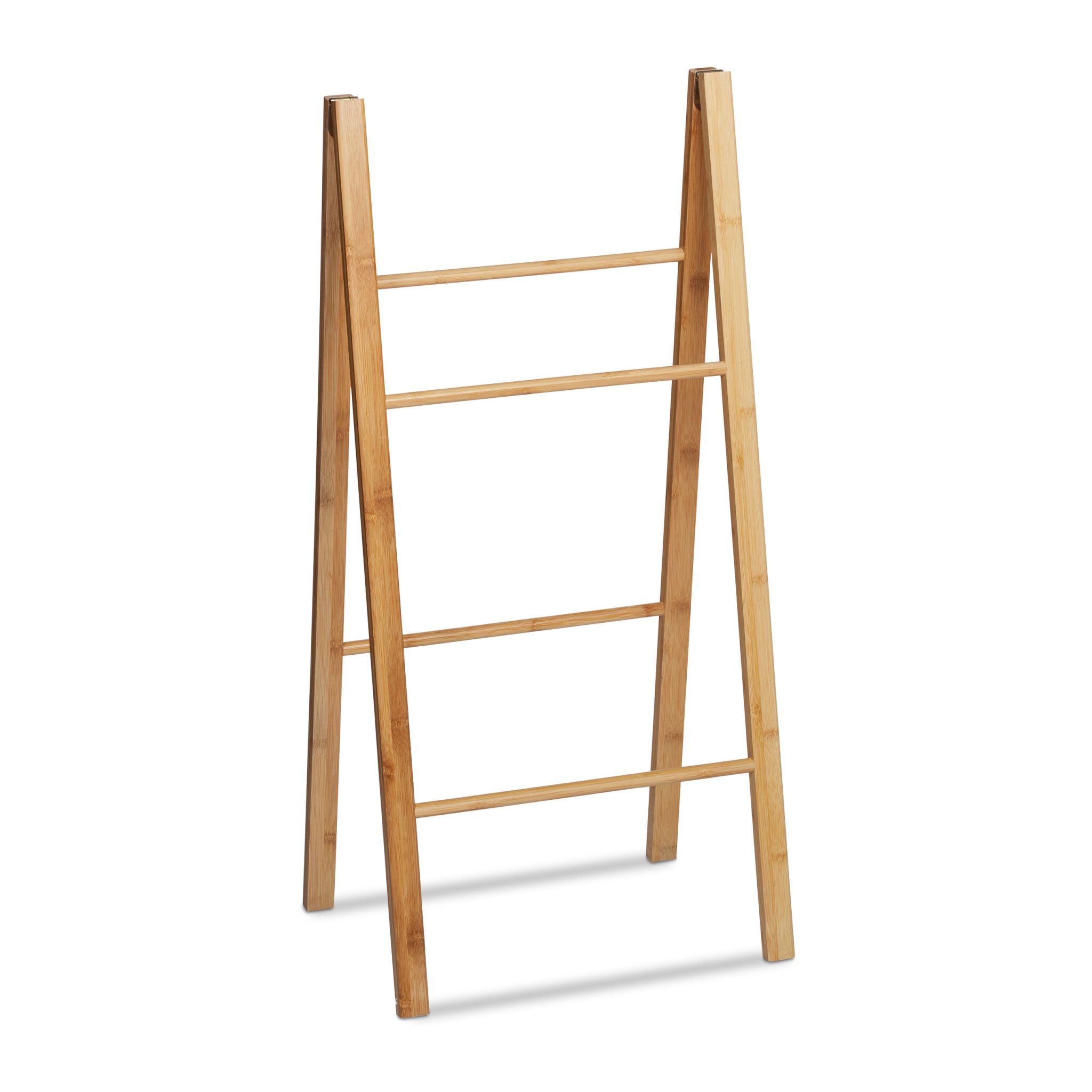 Handtuchleiter Bambus klappbar Hellbraun von Relaxdays
