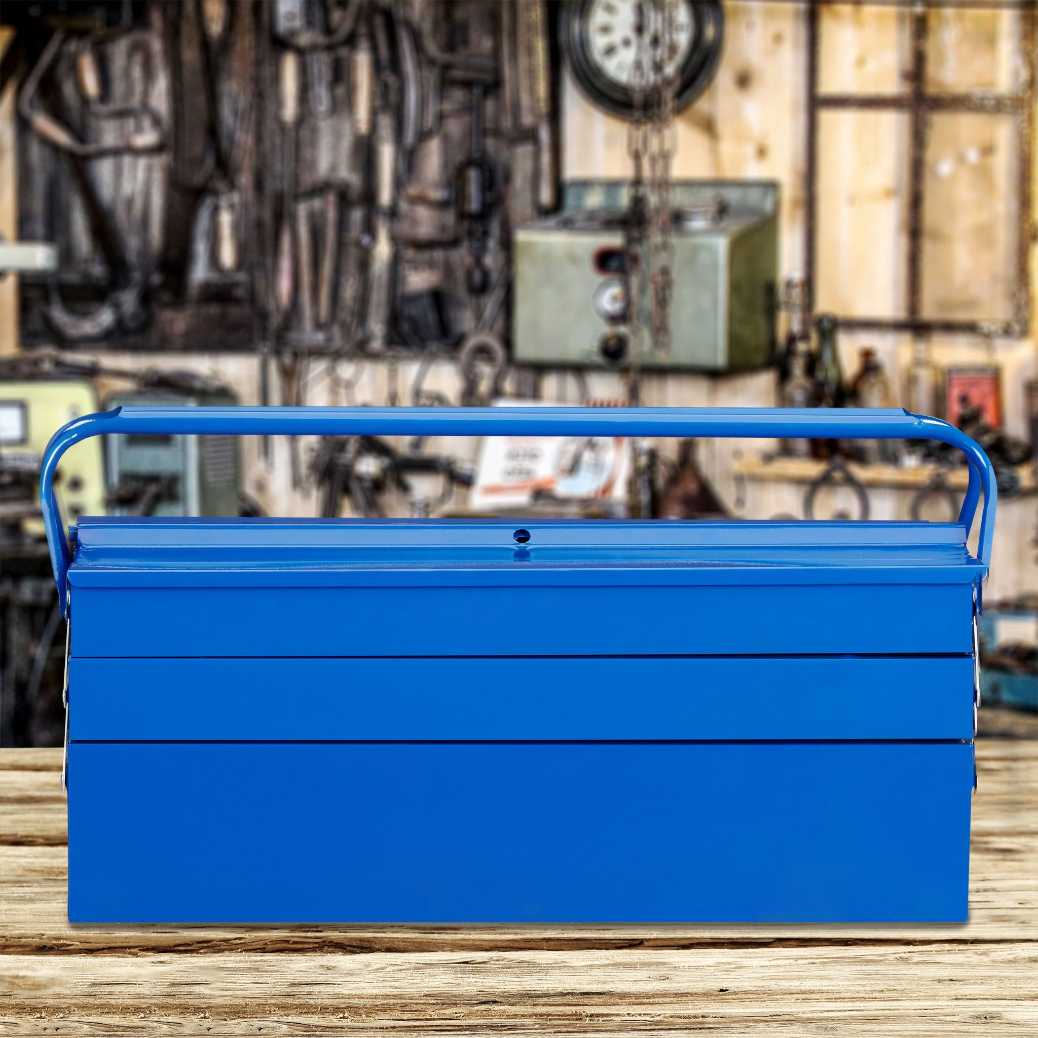 Werkzeugkoffer leer blau Blau-Silber