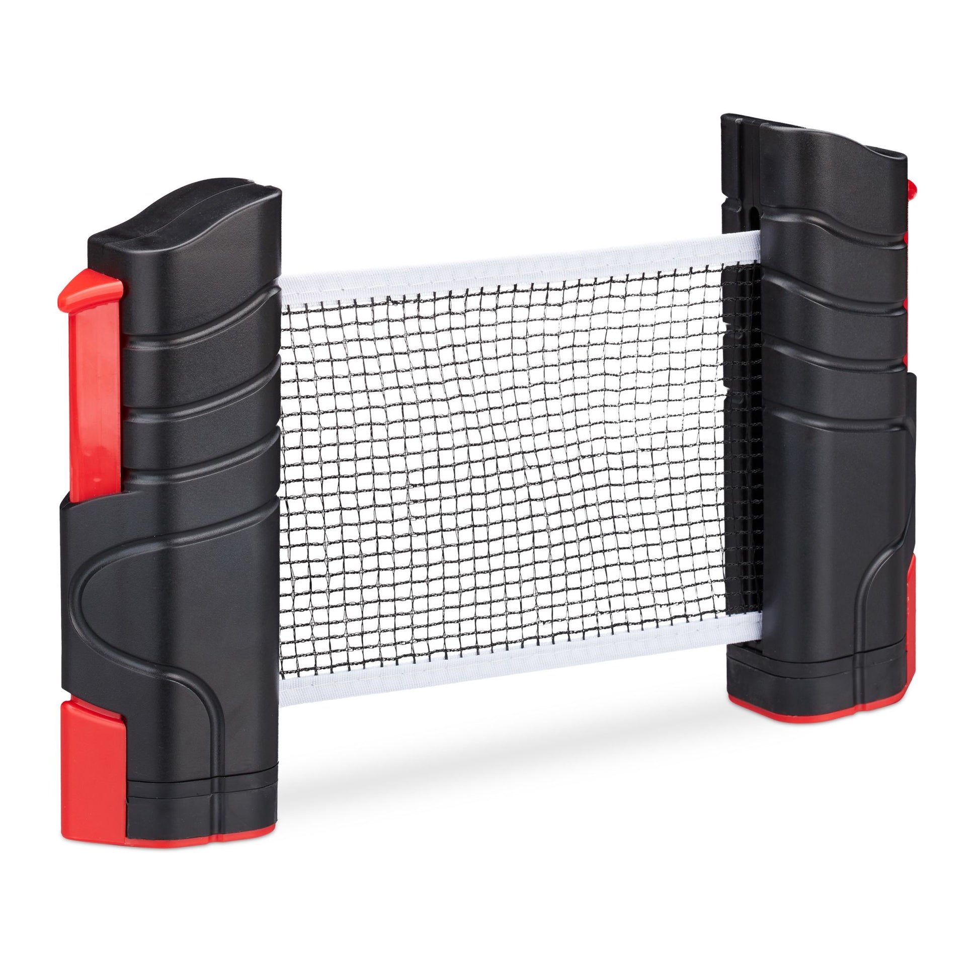 Tischtennisnetz ziehbar Weiss-Rot-Schwarz von Relaxdays