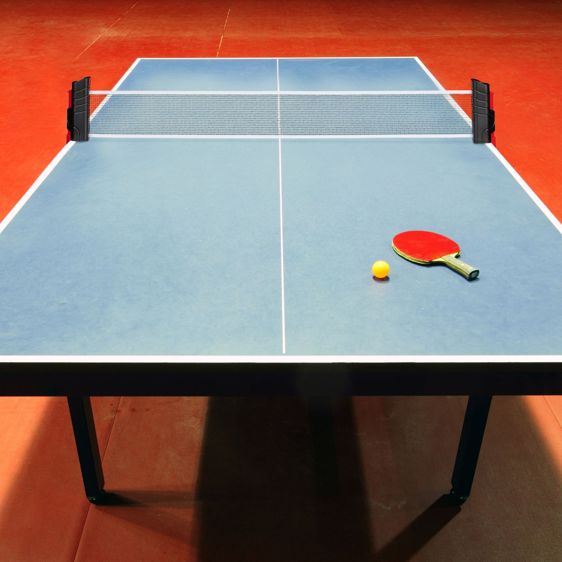 Tischtennisnetz ziehbar Weiss-Rot-Schwarz von Relaxdays