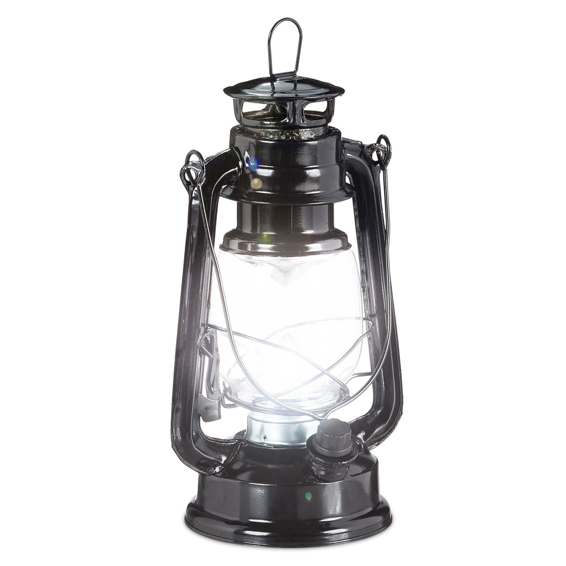 Sturmlaterne LED Schwarz-Transparent von Relaxdays