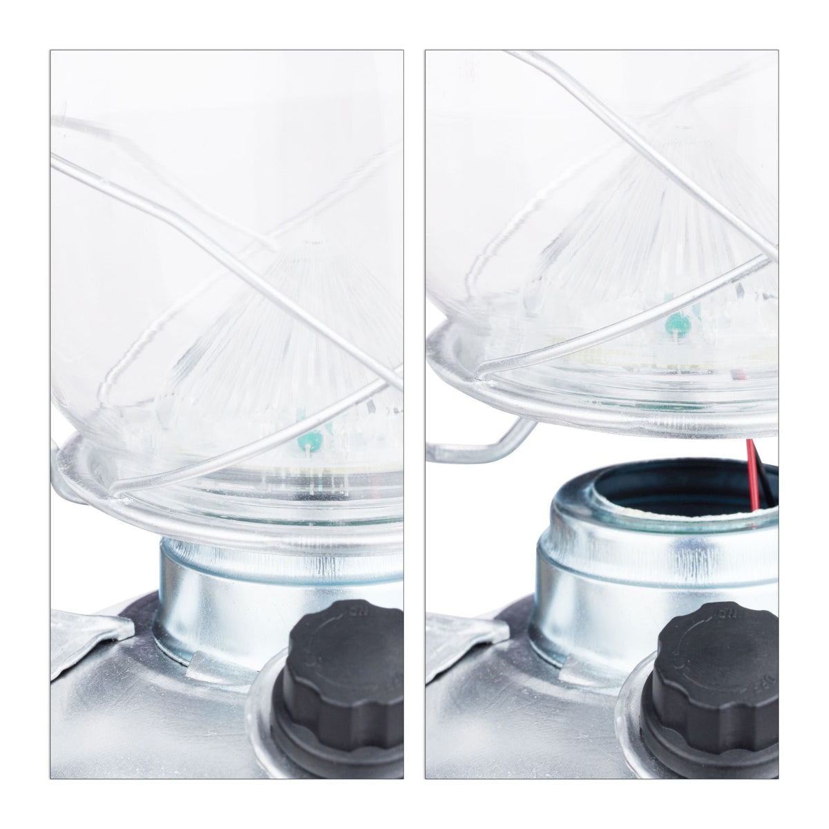Sturmlaterne LED Silber-Transparent von Relaxdays