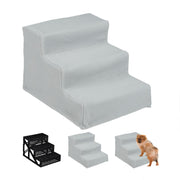 Hundetreppe 3 Stufen Grau von Relaxdays
