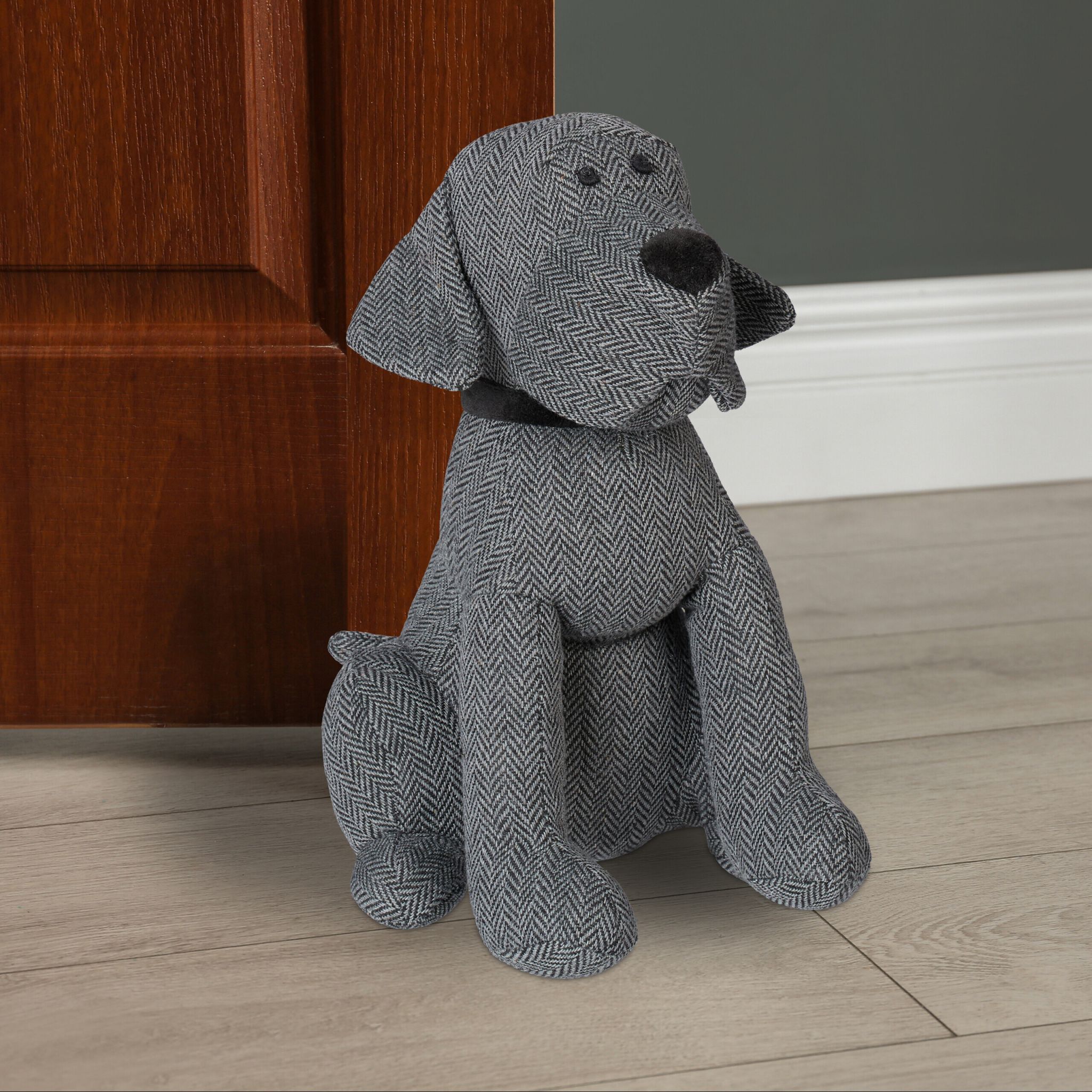 Türstopper Hund Schwarz-Grau von Relaxdays