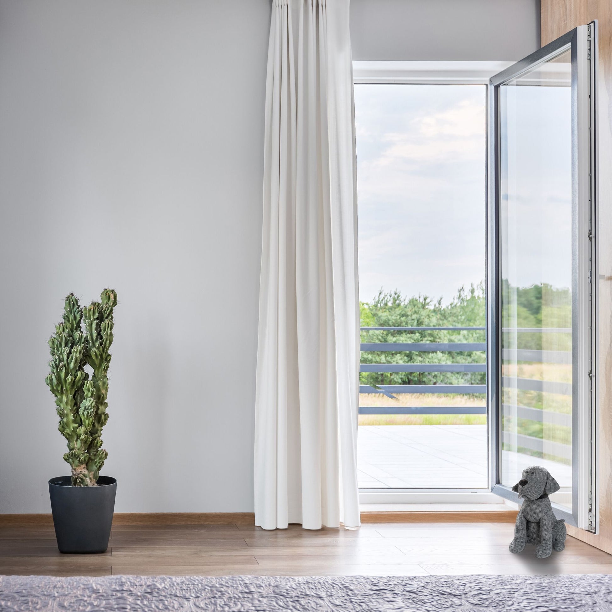 Türstopper Hund Schwarz-Grau von Relaxdays