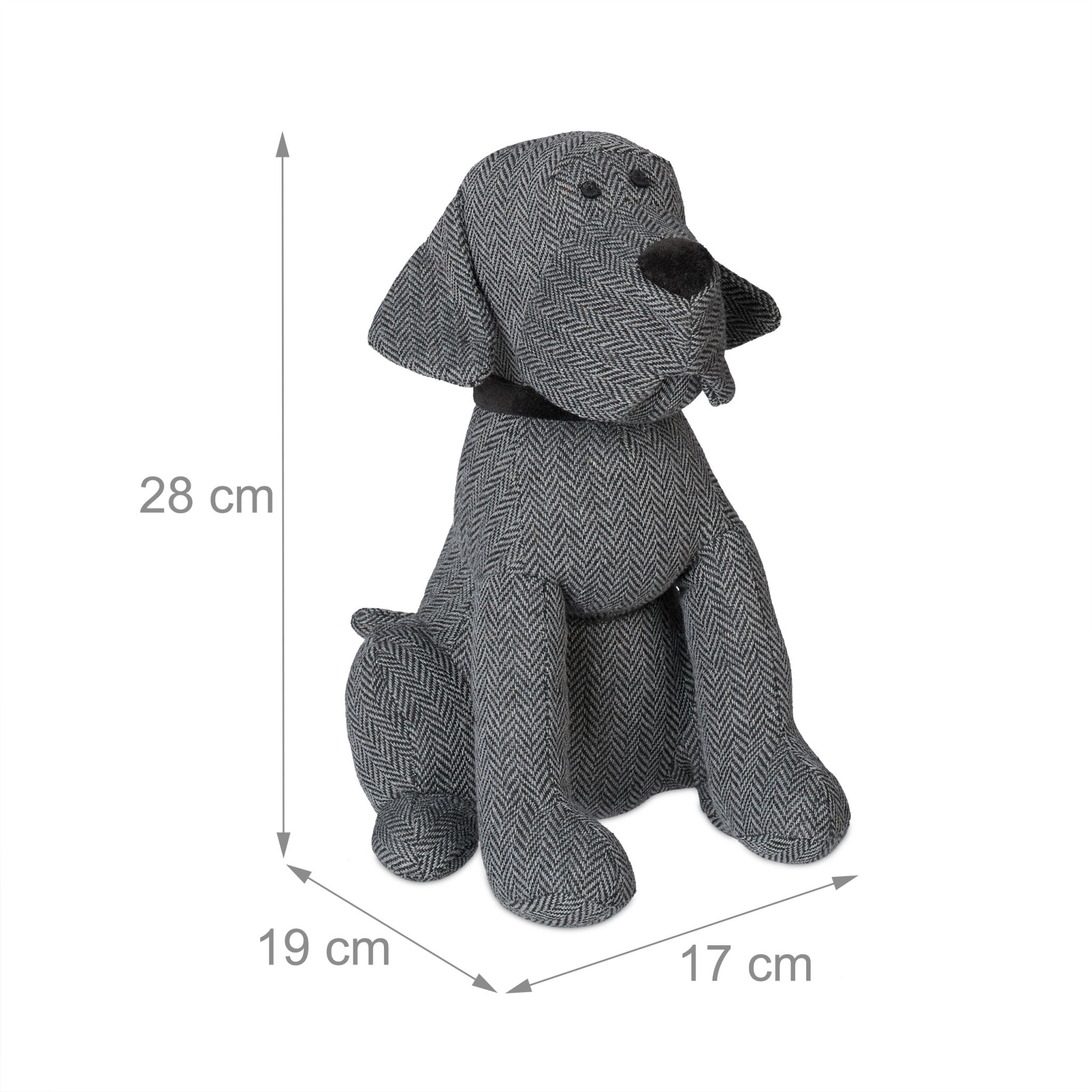 Türstopper Hund Schwarz-Grau von Relaxdays