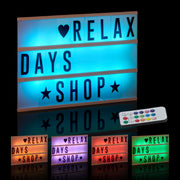 Lightbox mit Farbwechsel Weiss-Schwarz von Relaxdays
