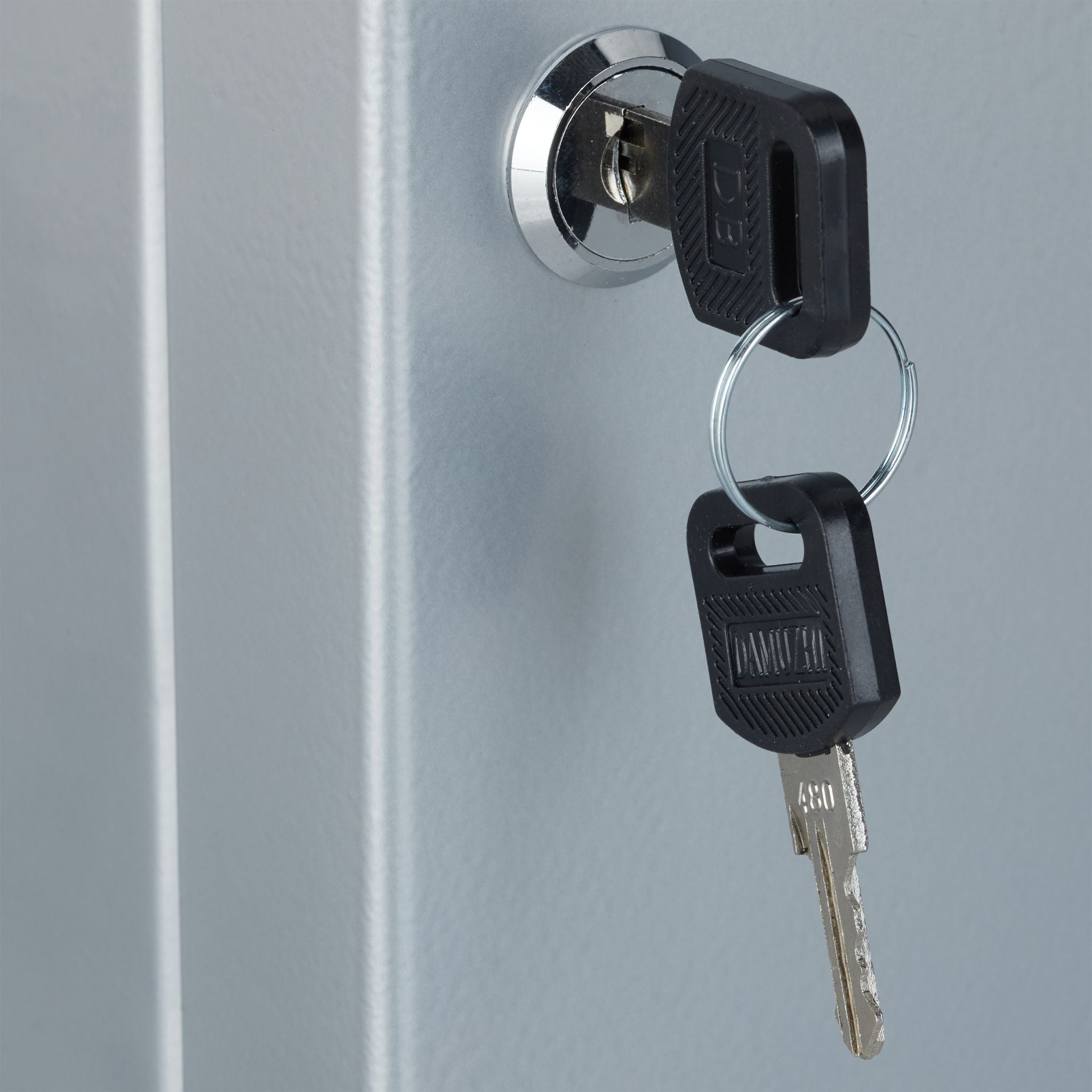 Schlüsselkasten Metall abschliessbar Silber-Grau von Relaxdays