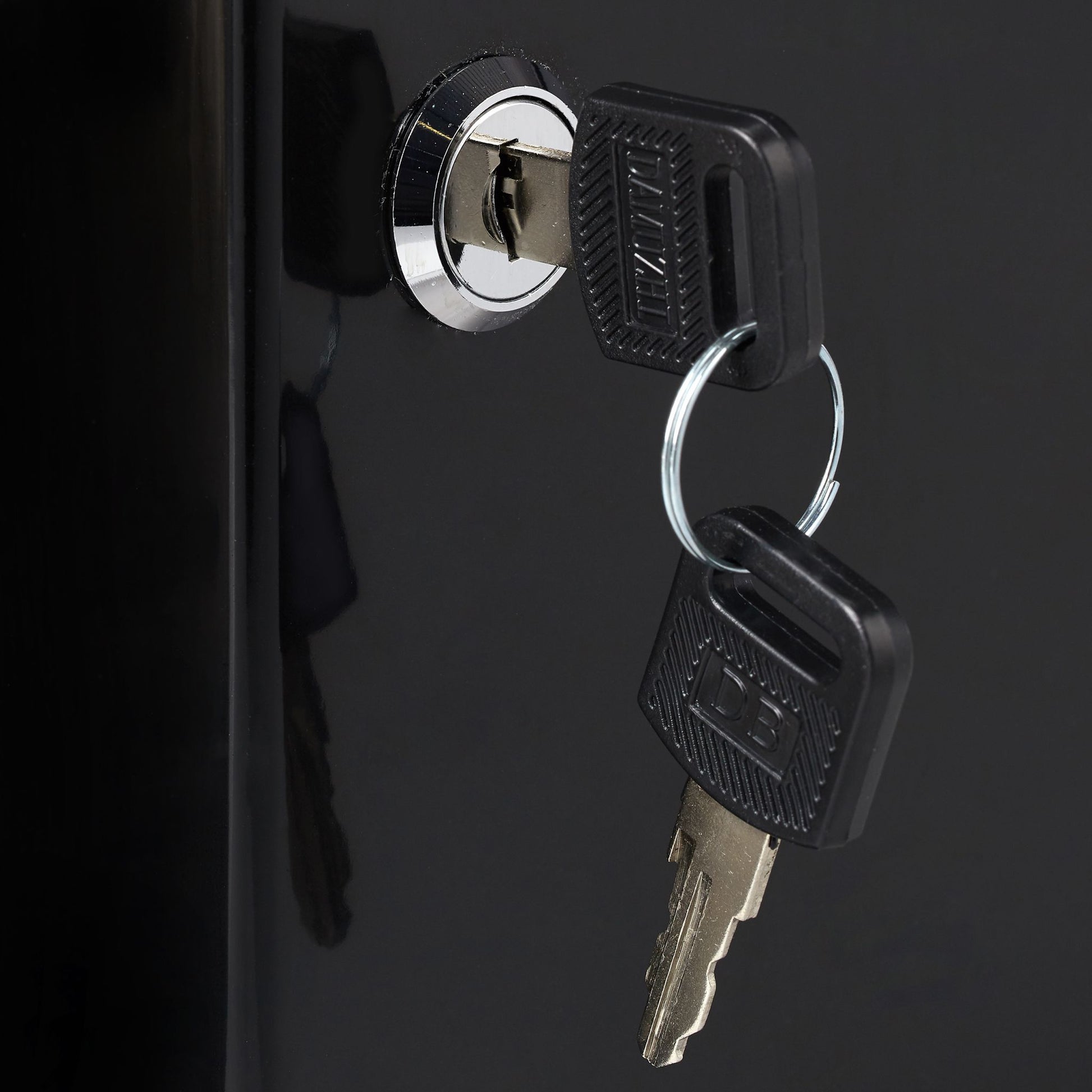 Schlüsselkasten Metall abschliessbar Schwarz-Silber von Relaxdays
