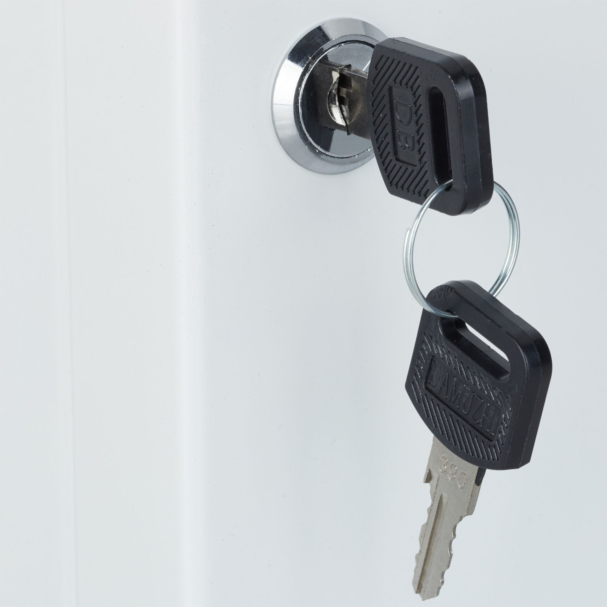 Schlüsselkasten Metall abschliessbar Weiss-Silber von Relaxdays