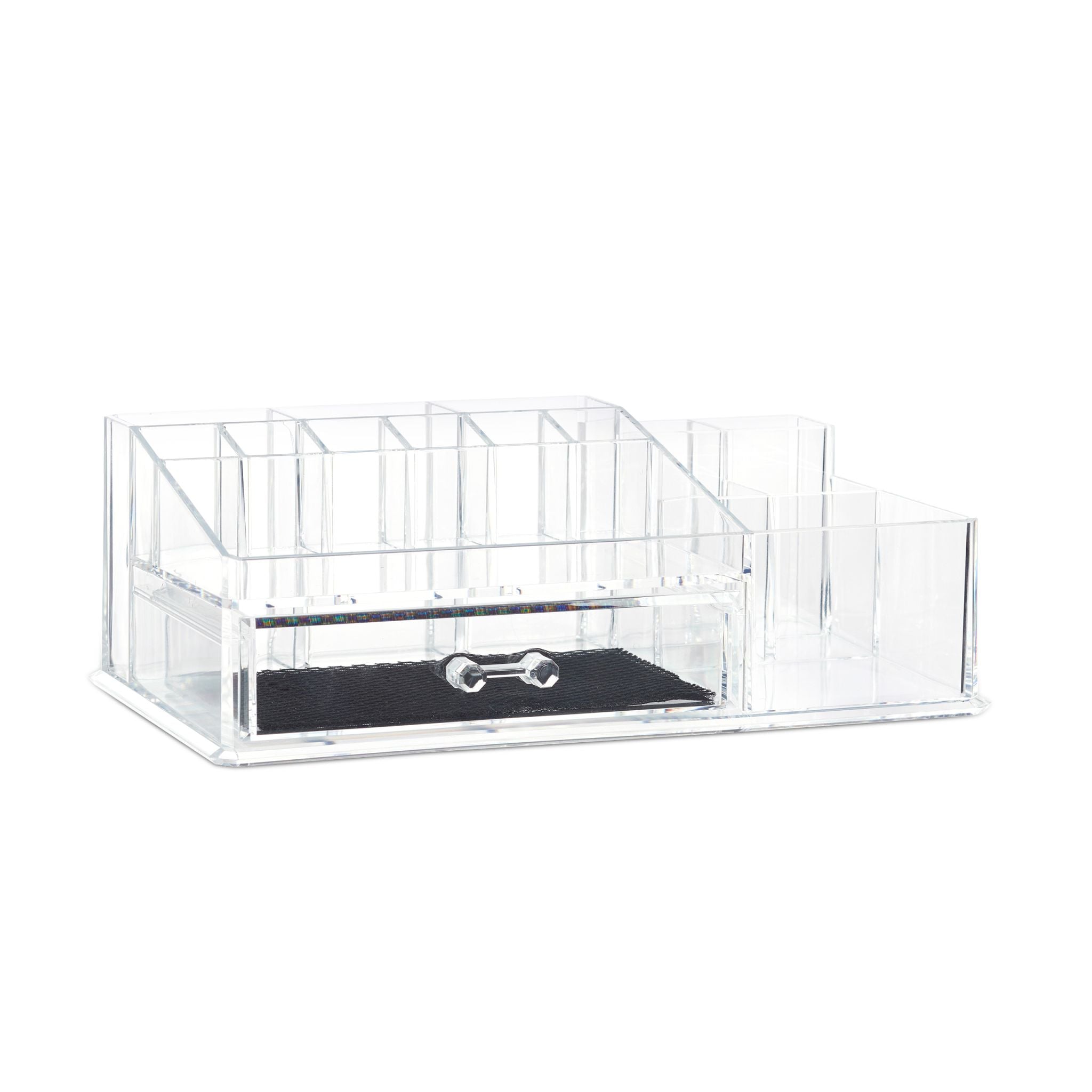 Make Up Organizer 16 Fächer Schwarz-Transparent von Relaxdays