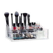 Make Up Organizer 16 Fächer Schwarz-Transparent von Relaxdays