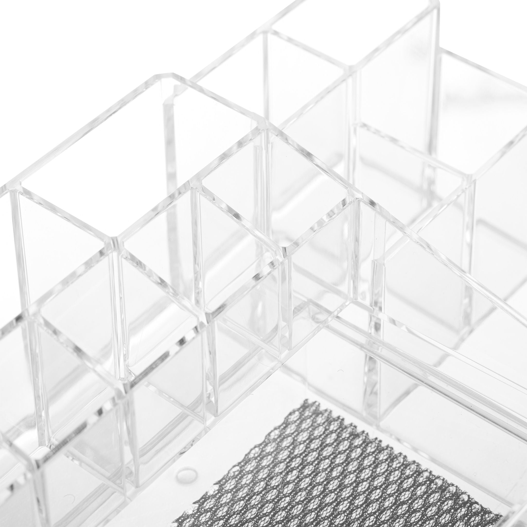 Make Up Organizer 16 Fächer Schwarz-Transparent von Relaxdays