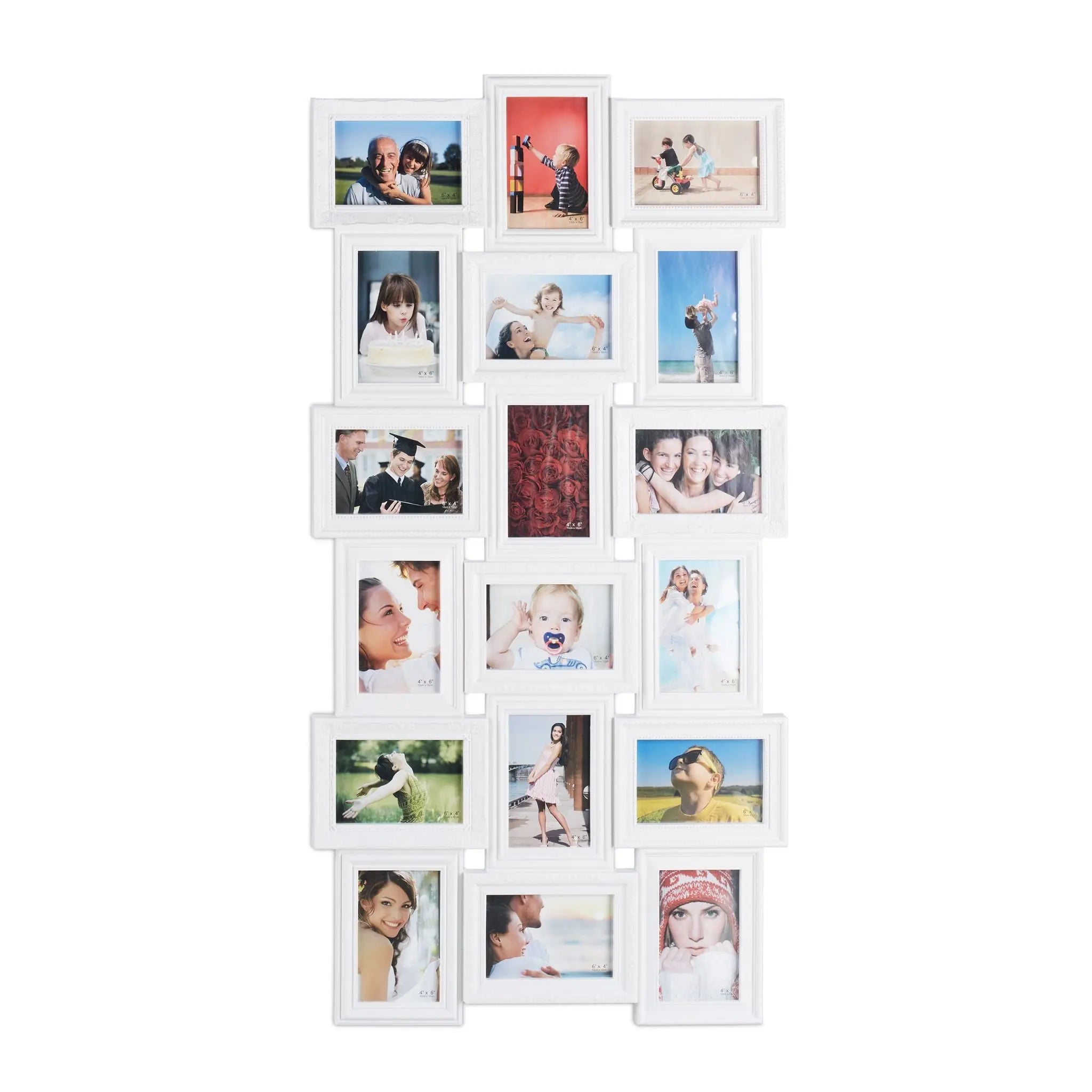 Bilderrahmen Collagen 18 Bilder Weiss von Relaxdays