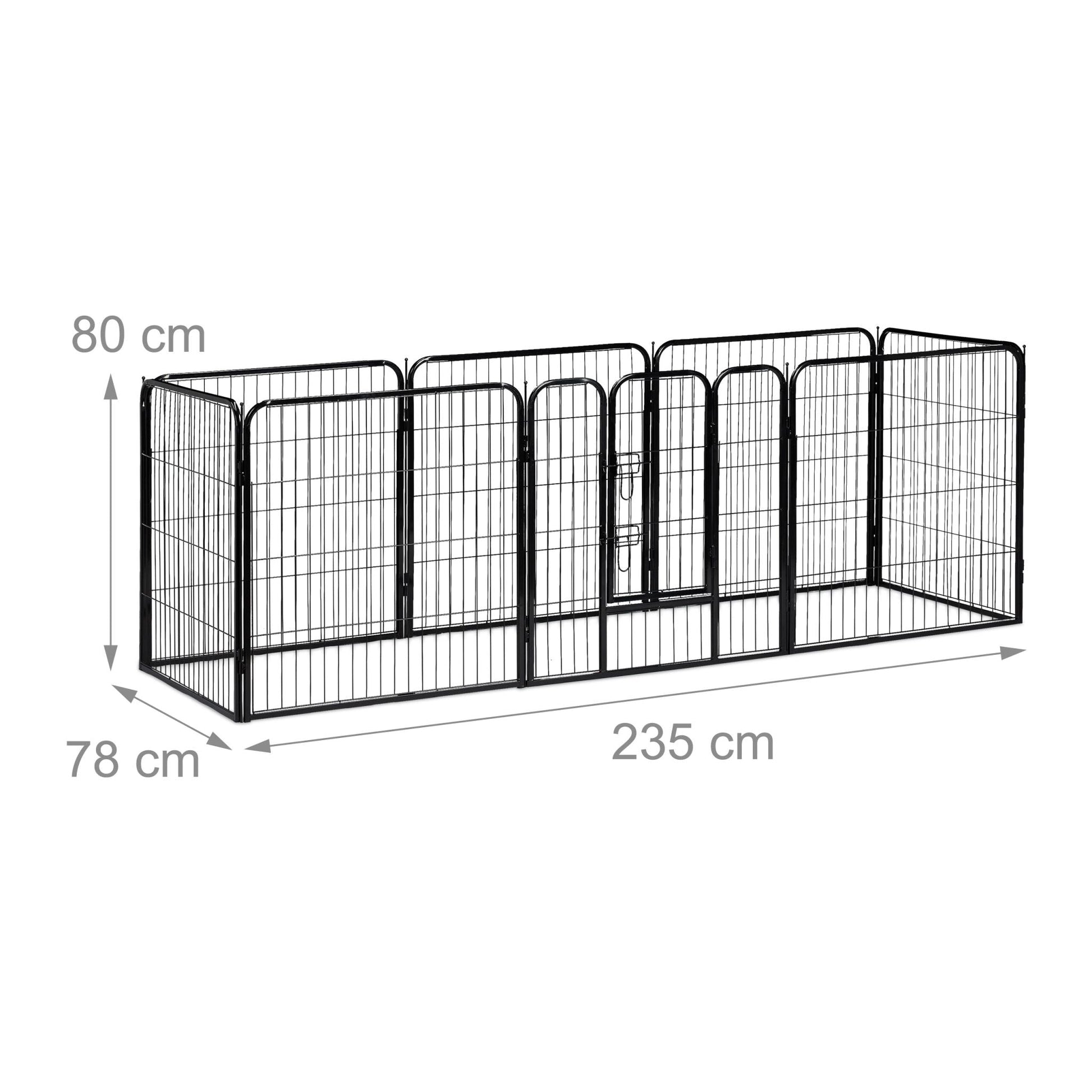 Welpenauslauf Grösse M-XXL Schwarz von Relaxdays