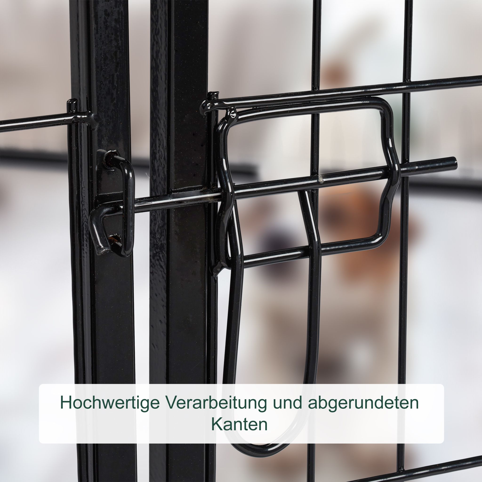 Welpenauslauf Grösse M-XXL Schwarz von Relaxdays