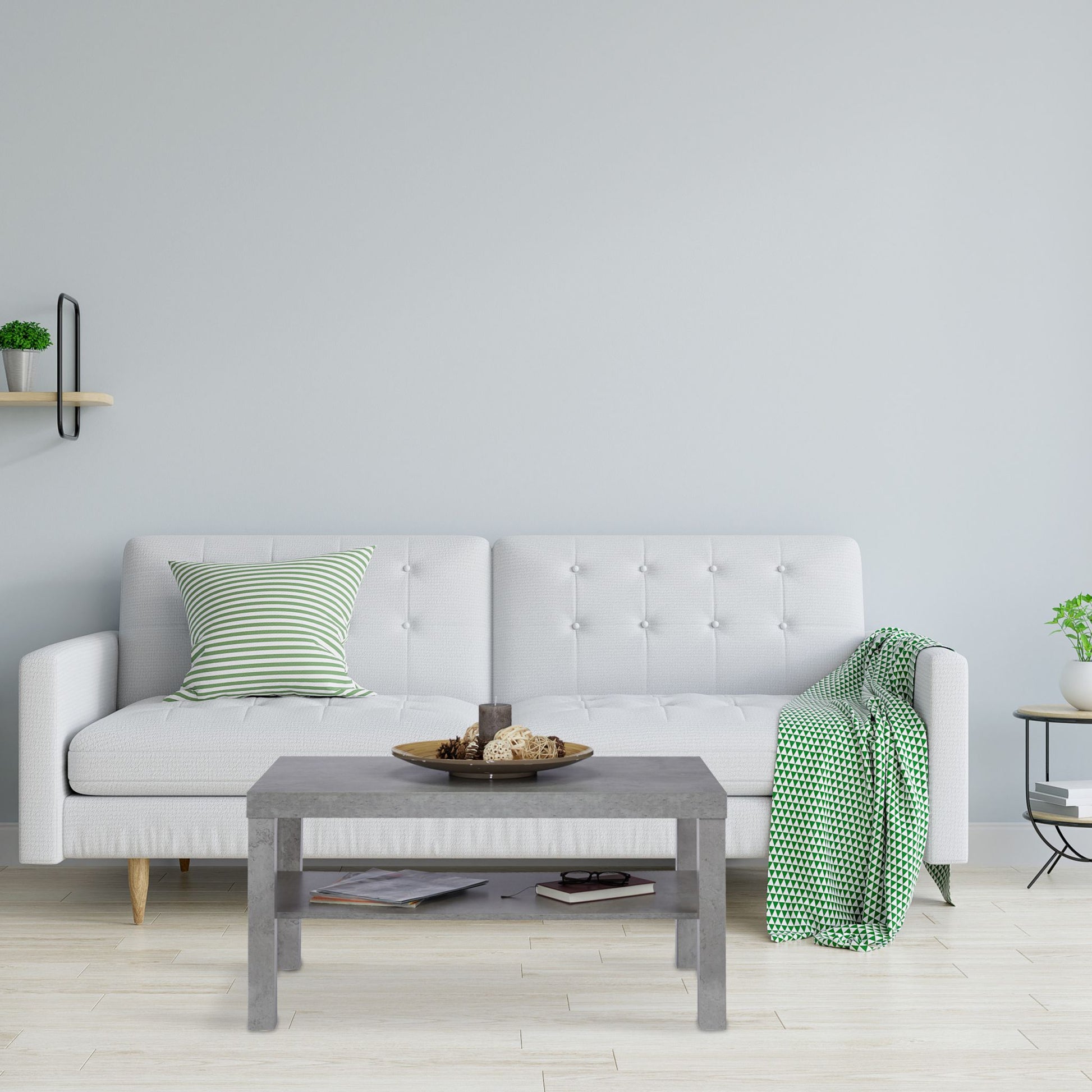 Couchtisch in Betonoptik Grau von Relaxdays