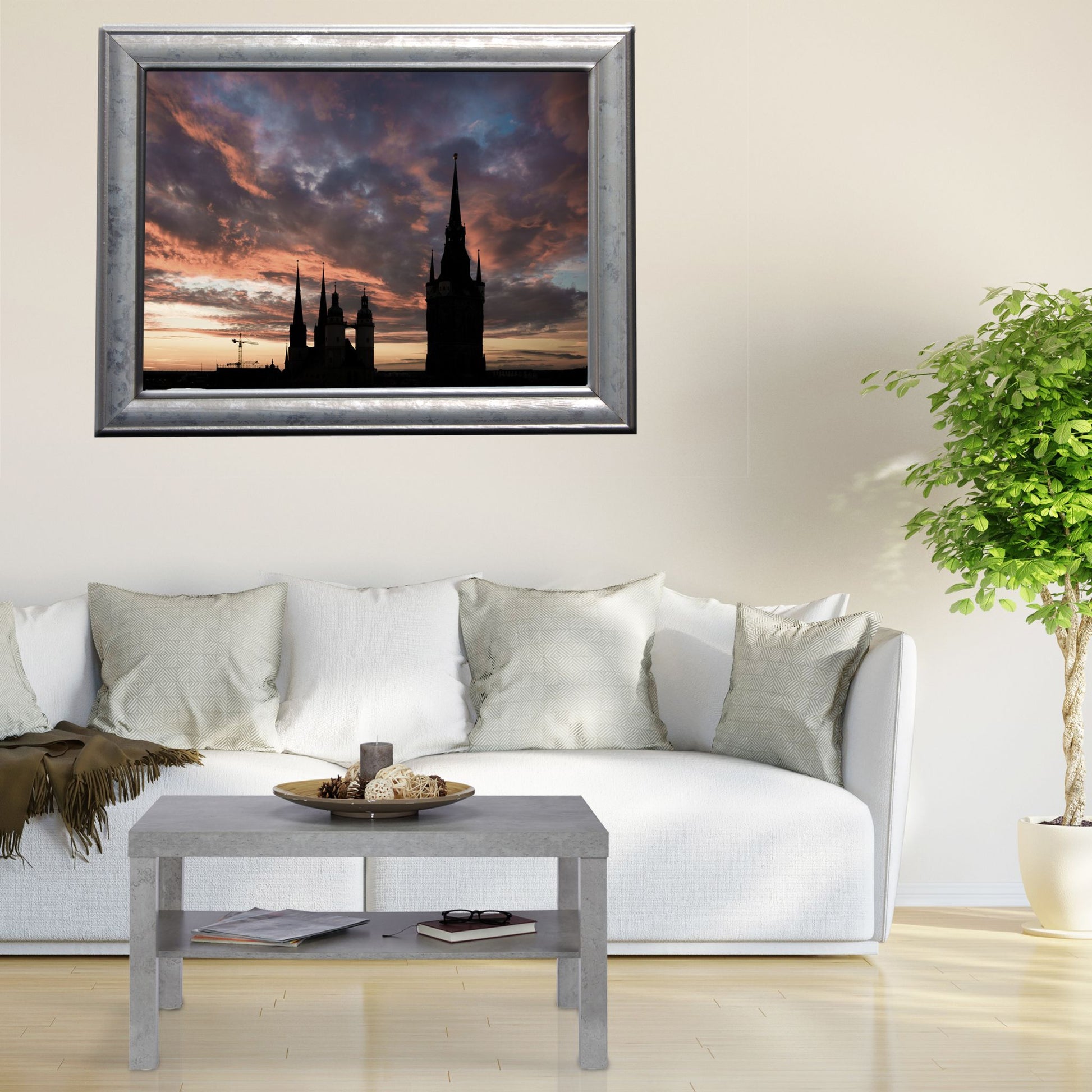 Couchtisch in Betonoptik Grau von Relaxdays