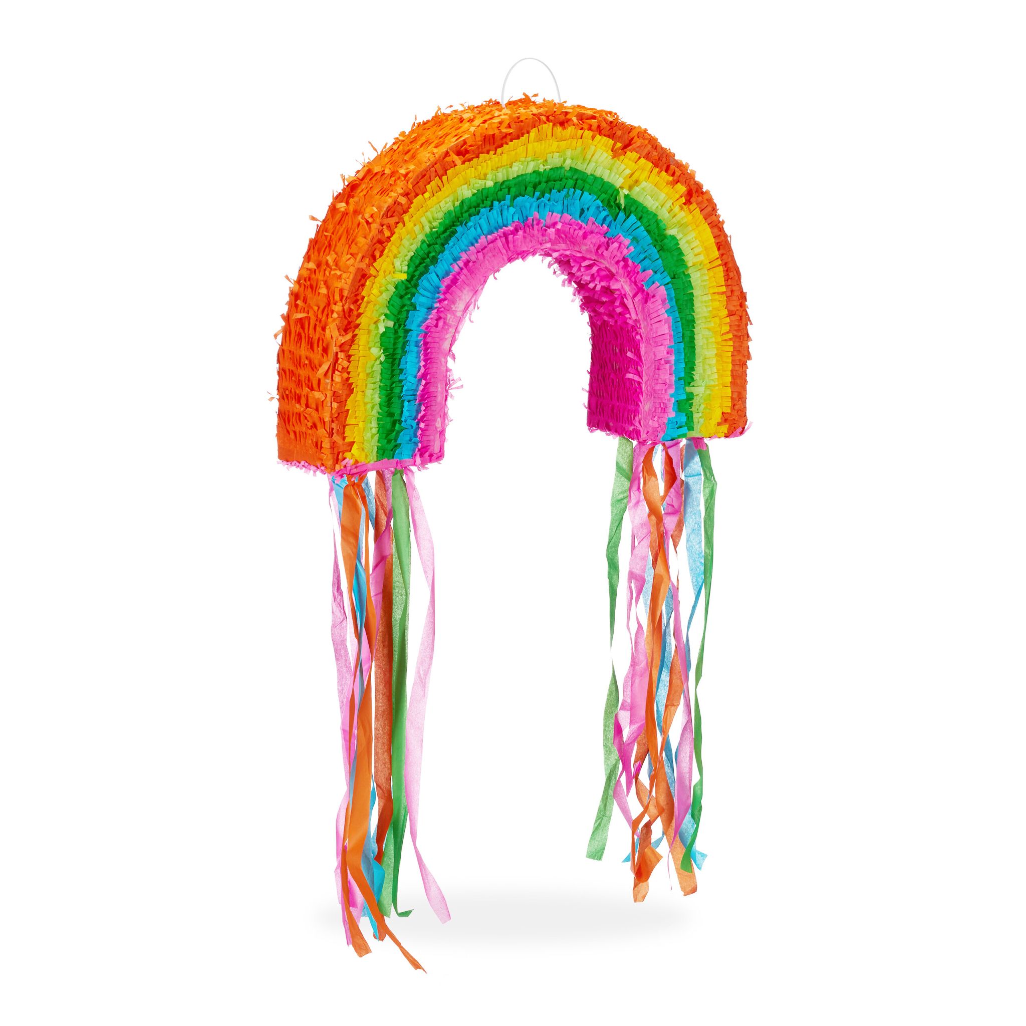 Pinata Regenbogen Grün-Orange-Pink von Relaxdays