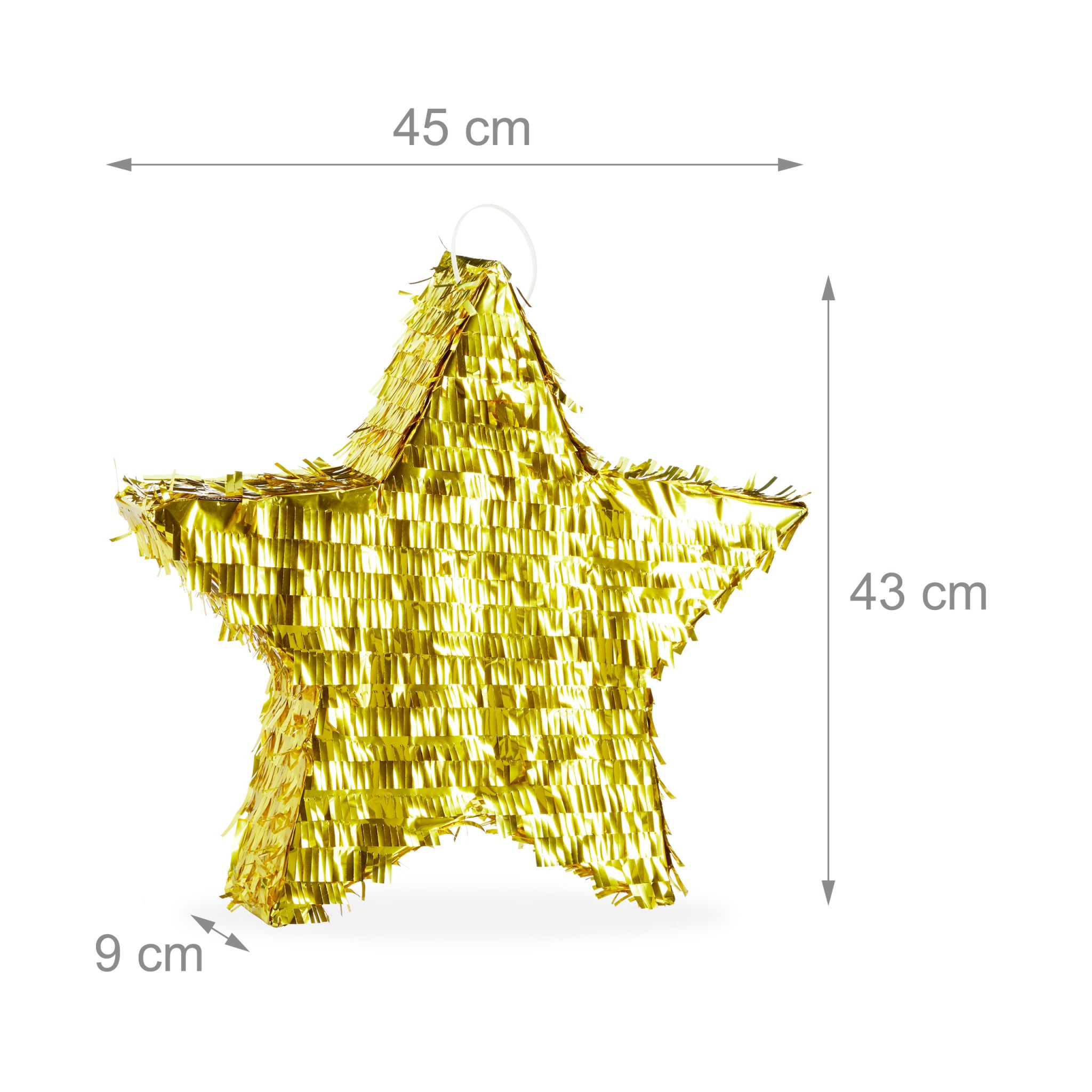 Pinata Stern gold Gold von Relaxdays