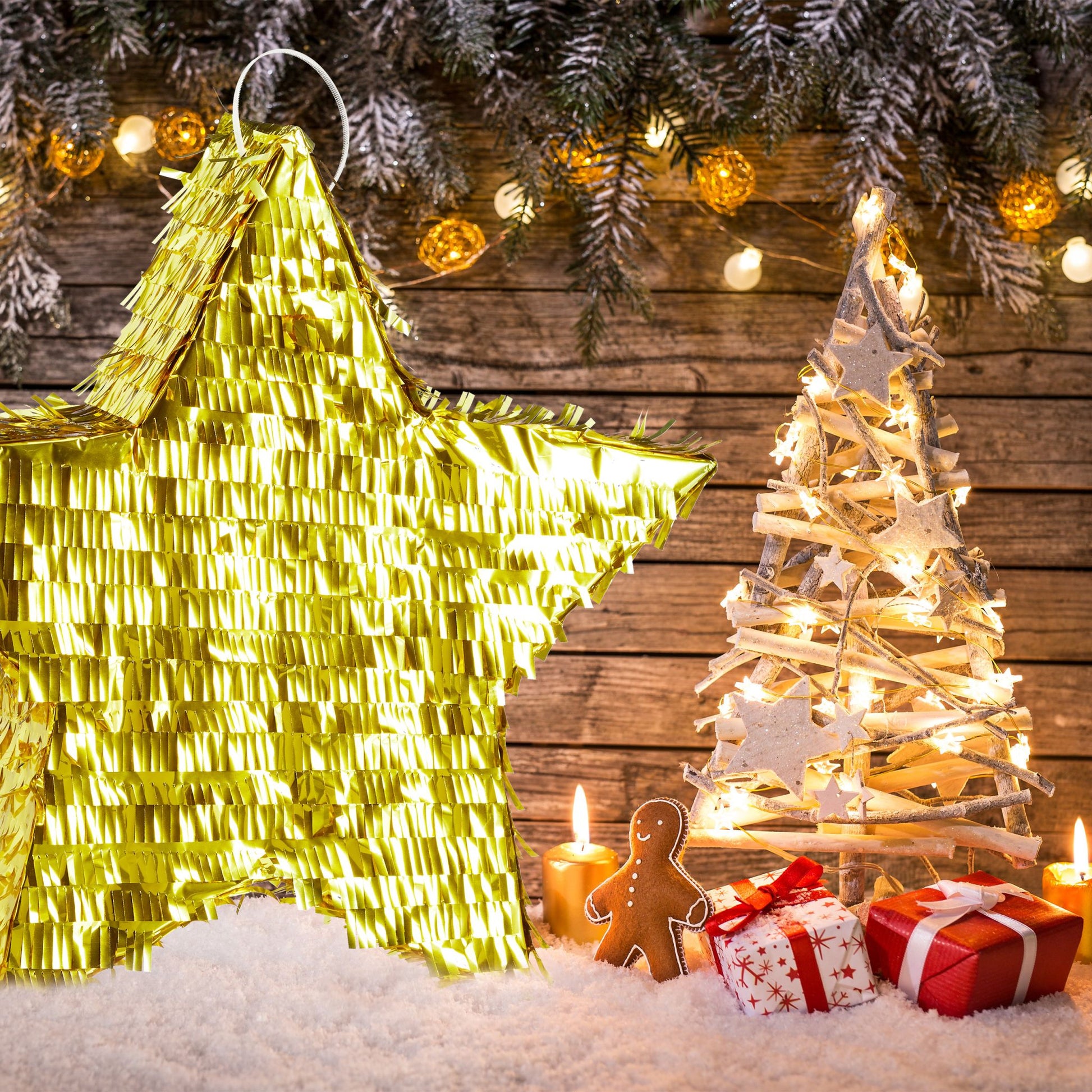 Pinata Stern gold Gold von Relaxdays