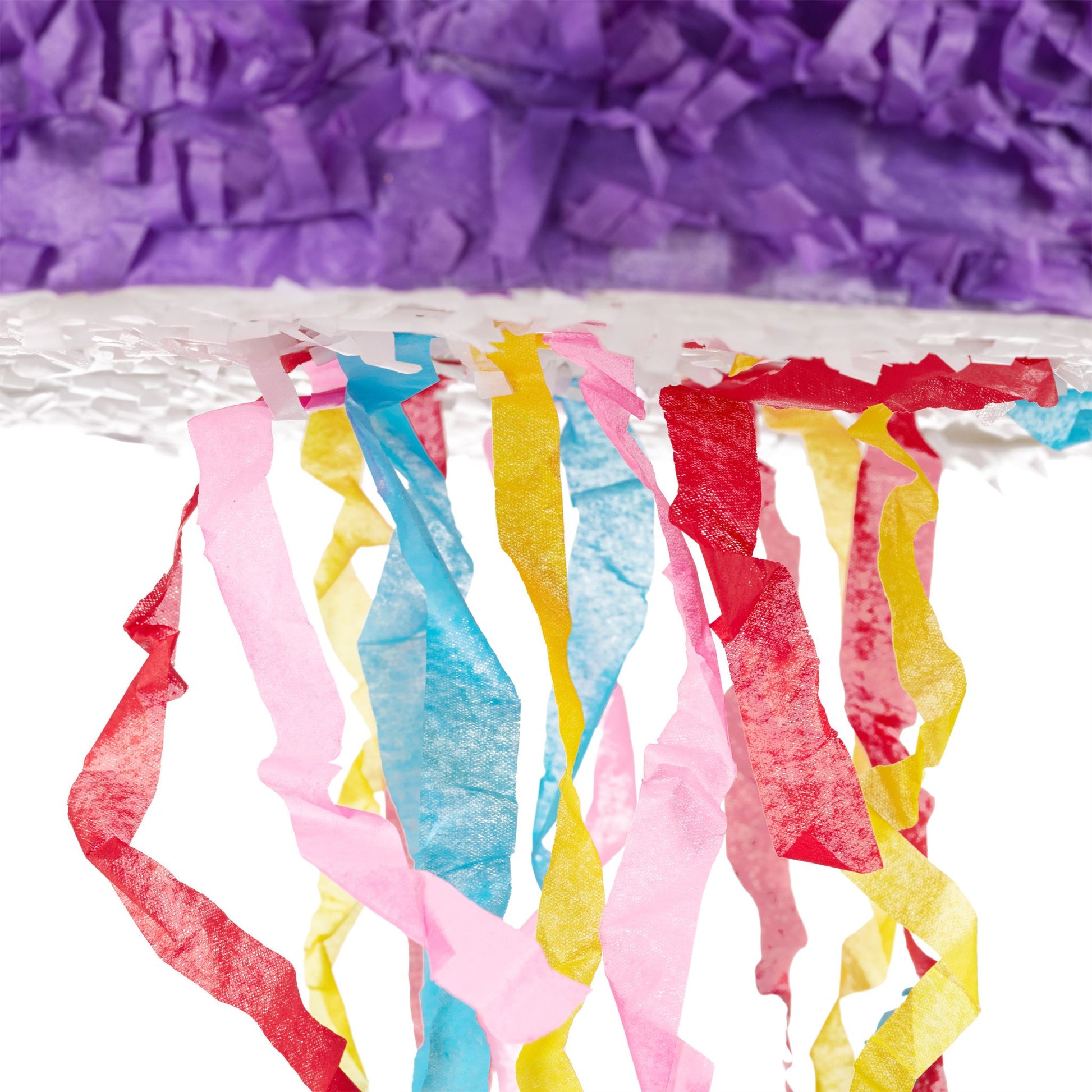 Pinata Geburtstag Torte Weiss-Gelb-Lila von Relaxdays