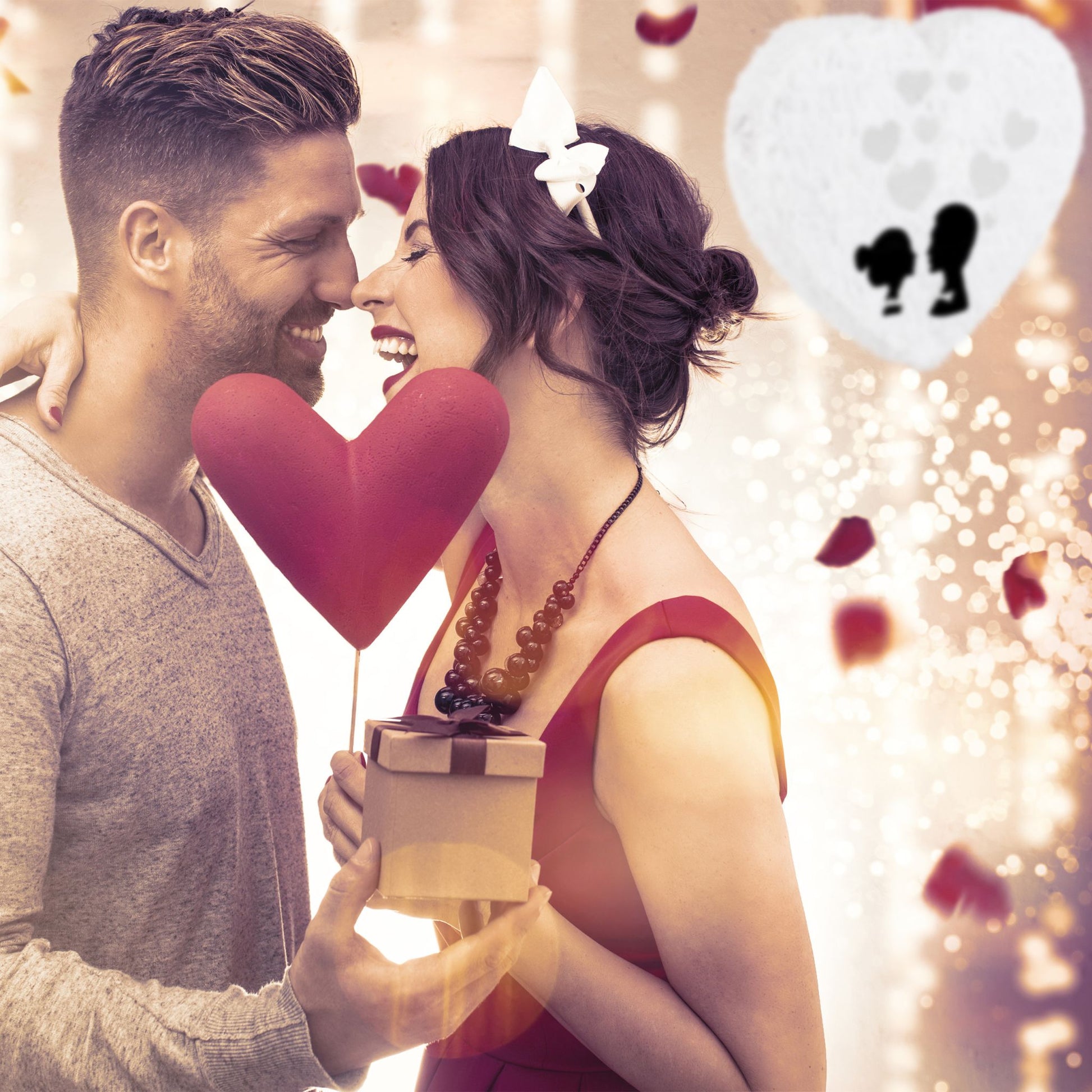 Pinata Hochzeit Weiss-Schwarz von Relaxdays