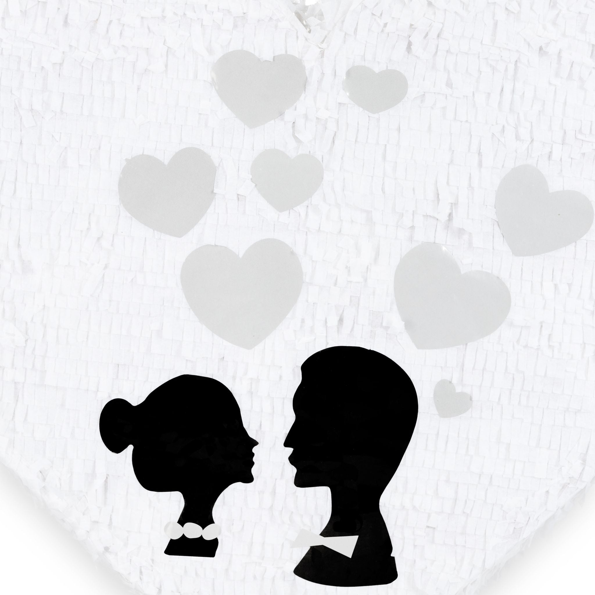 Pinata Hochzeit Weiss-Schwarz von Relaxdays