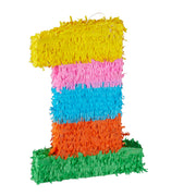 Pinata Geburtstag Zahl Gelb-Grün-Rosa von Relaxdays