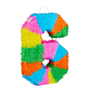 Pinata Geburtstag Zahl Hellblau-Orange-Rosa von Relaxdays