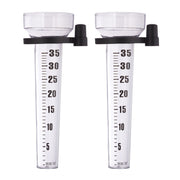 Regenmesser 2er-Set Schwarz-Transparent von Relaxdays