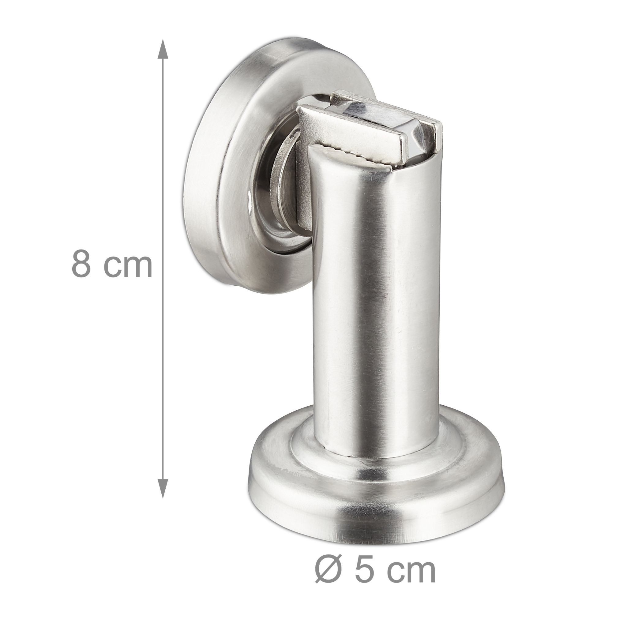 Türfeststeller Magnet Edelstahl Silber von Relaxdays