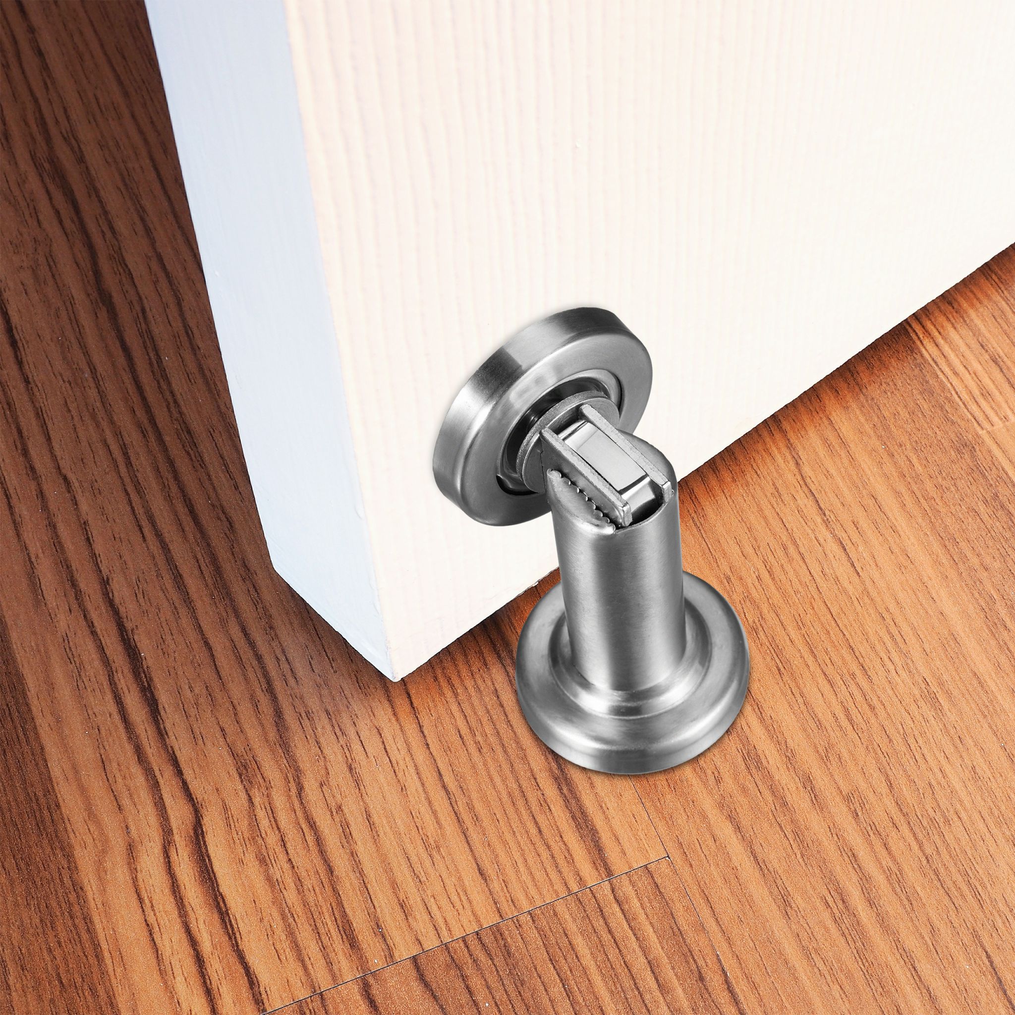 Türfeststeller Magnet Edelstahl Silber von Relaxdays