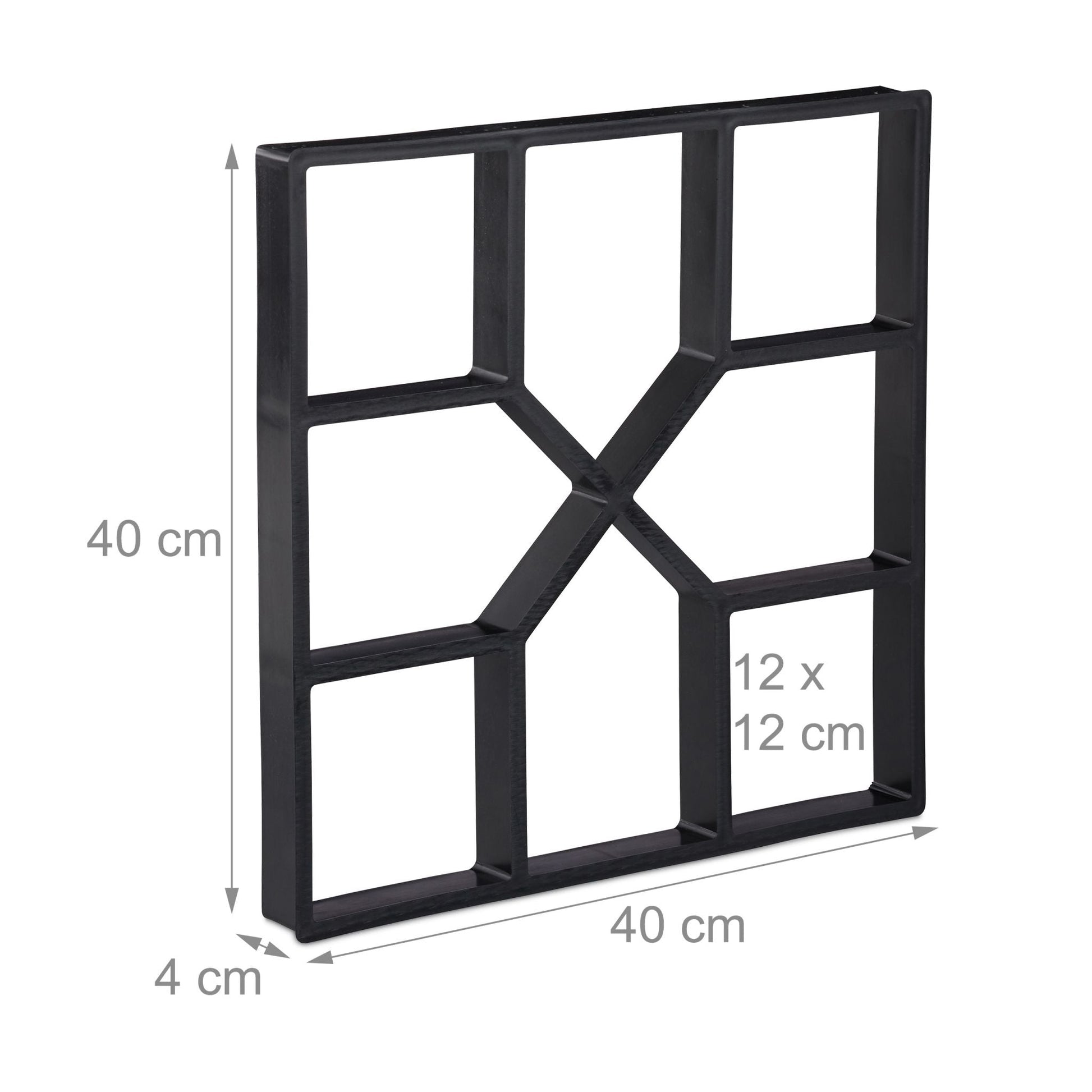 Betonform Gussform Schwarz von Relaxdays