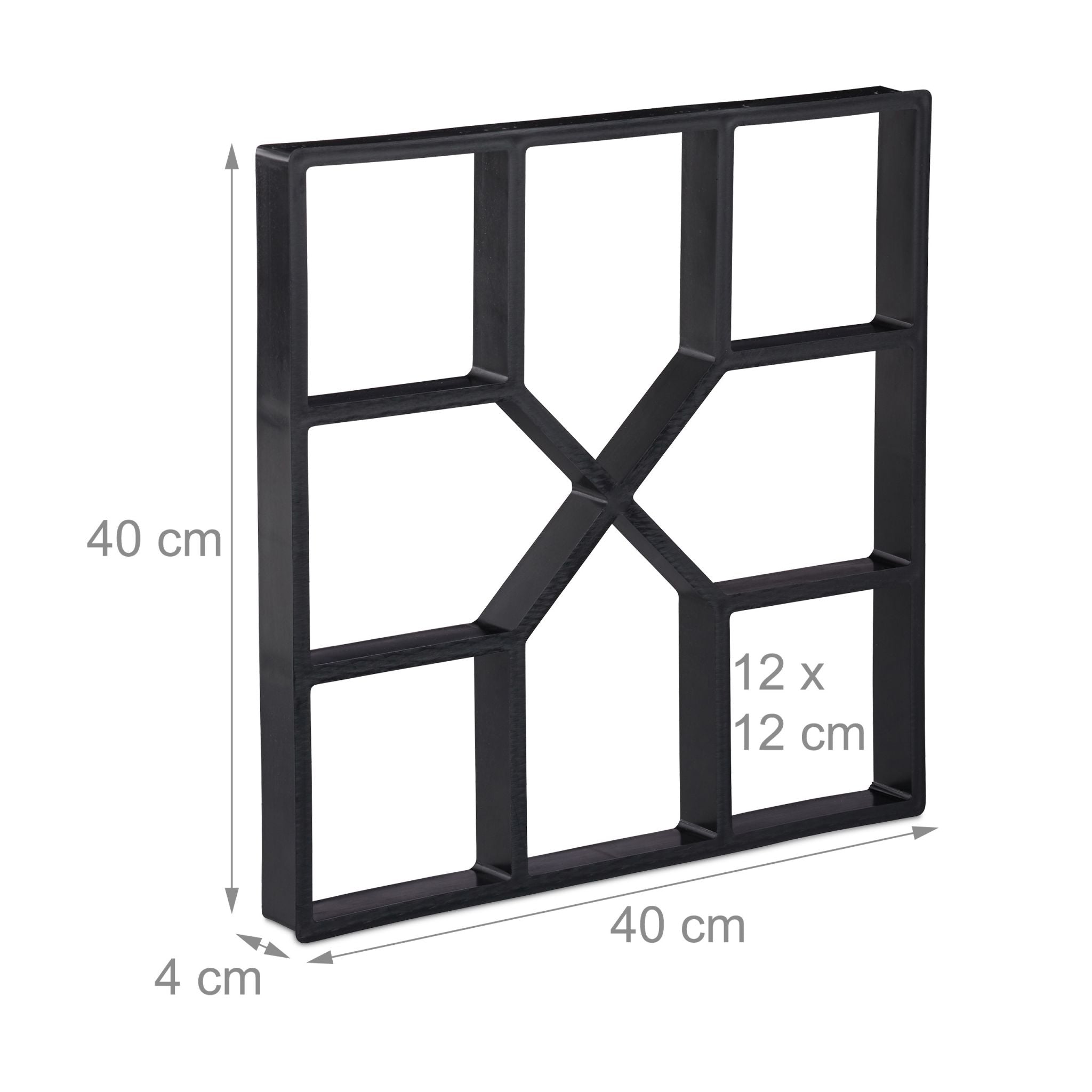 Betonform Gussform Schwarz von Relaxdays
