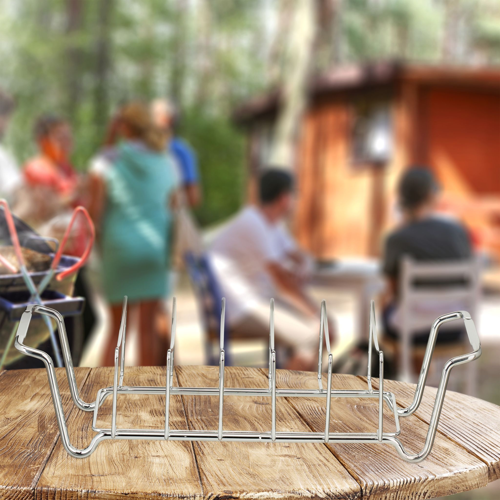 Rippchenhalter 2in1 Silber