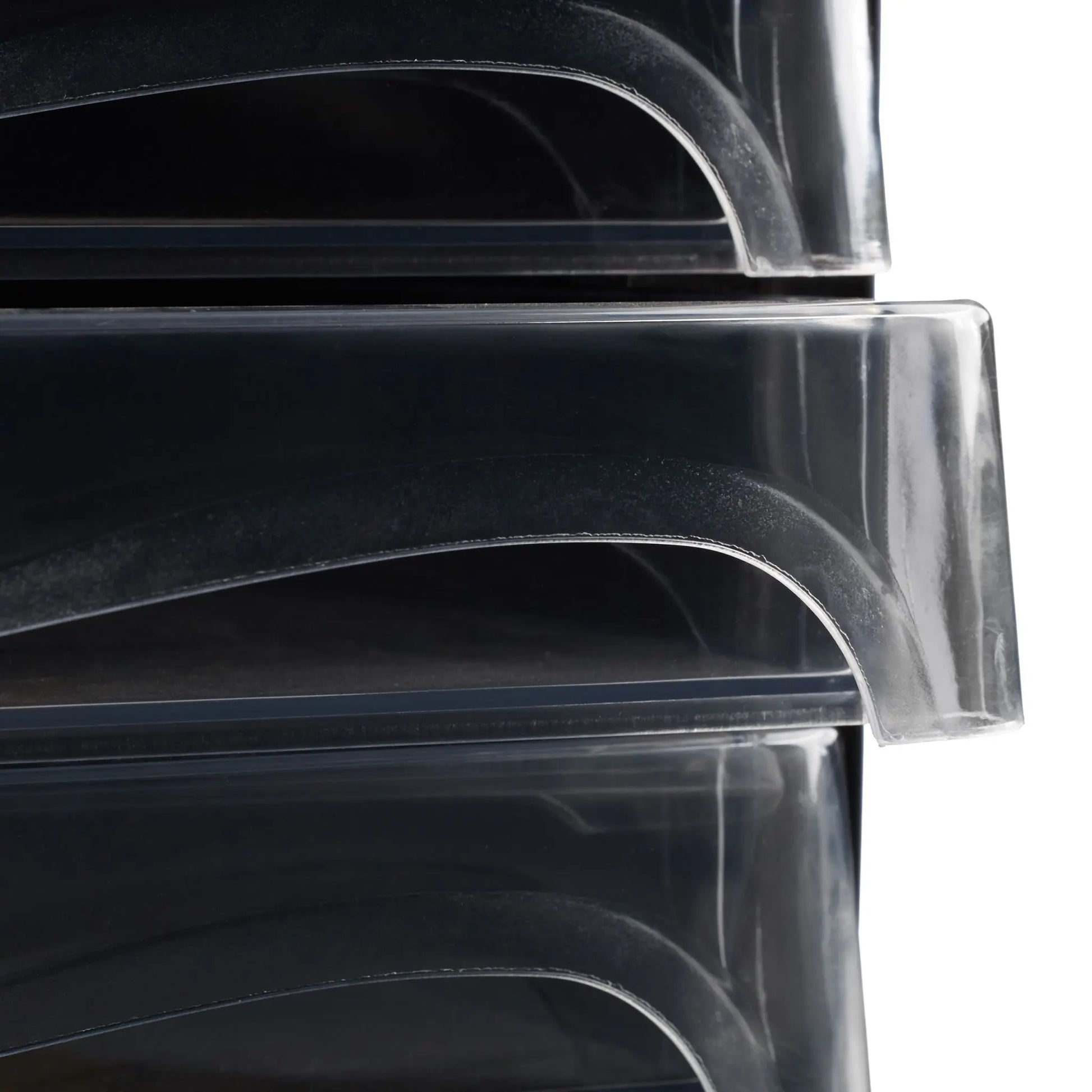 Schubladenbox mit 5 Fächern Schwarz-Transparent von Relaxdays