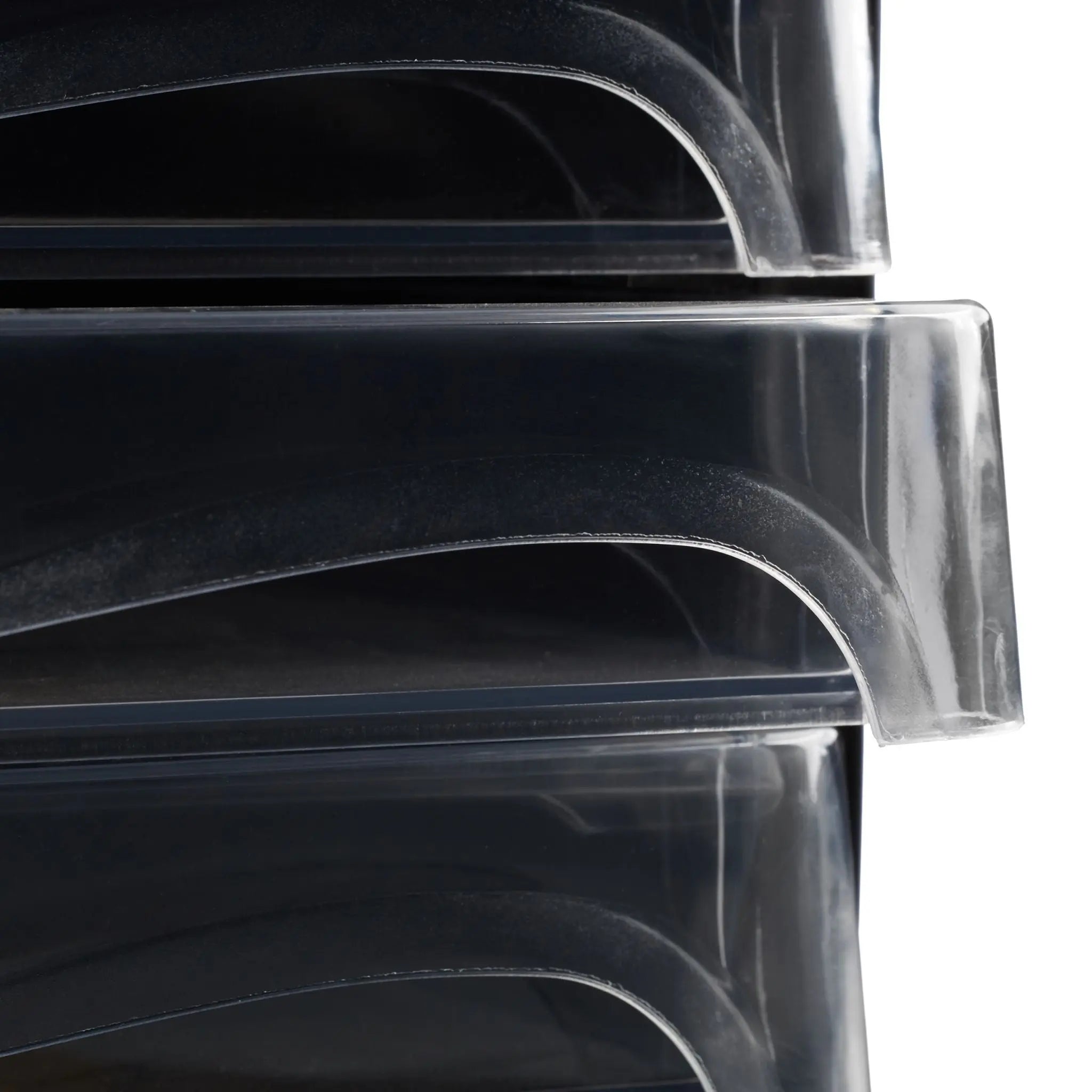 Schubladenbox mit 5 Fächern Schwarz-Transparent von Relaxdays