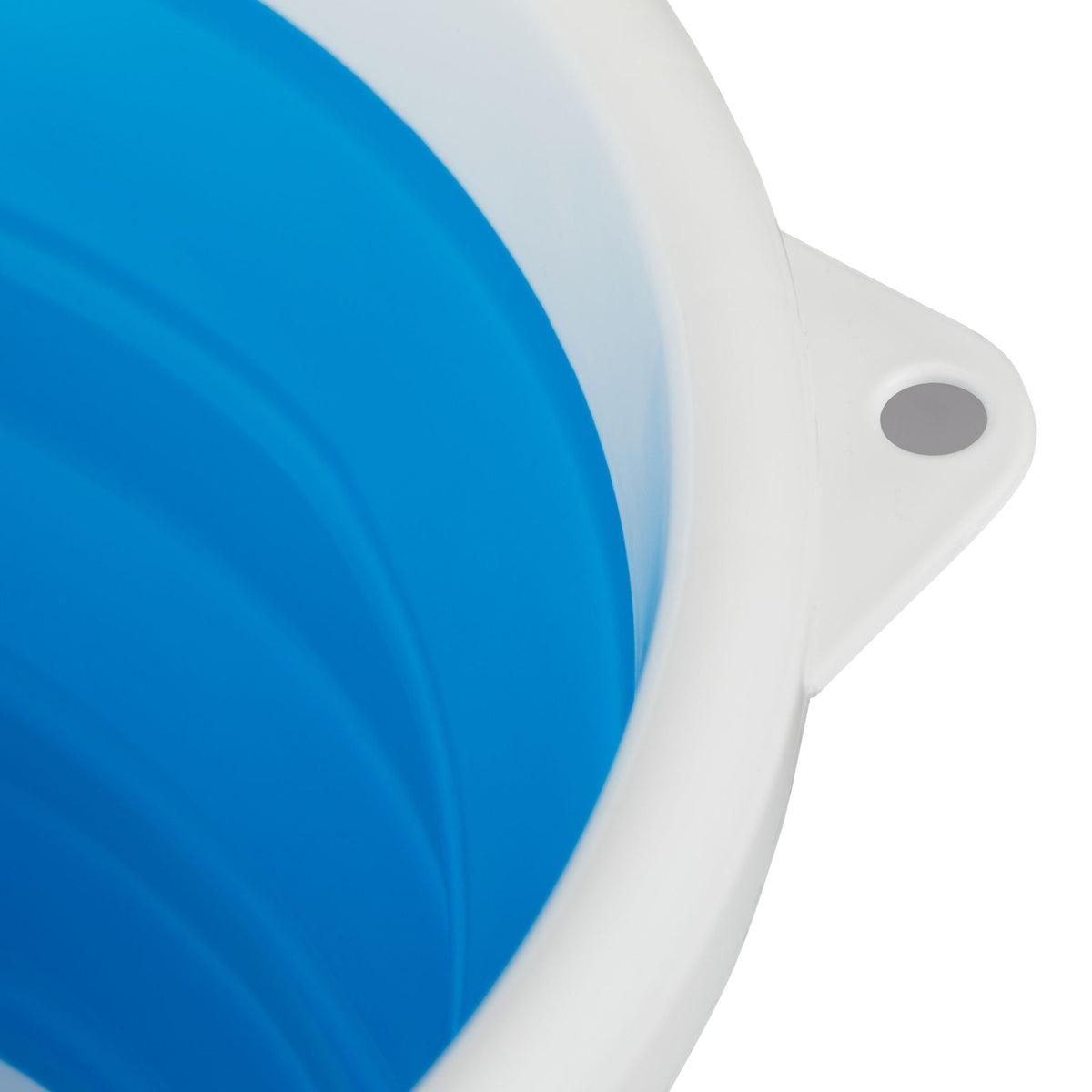 Faltbarer Eimer 10 Liter Weiss-Blau von Relaxdays