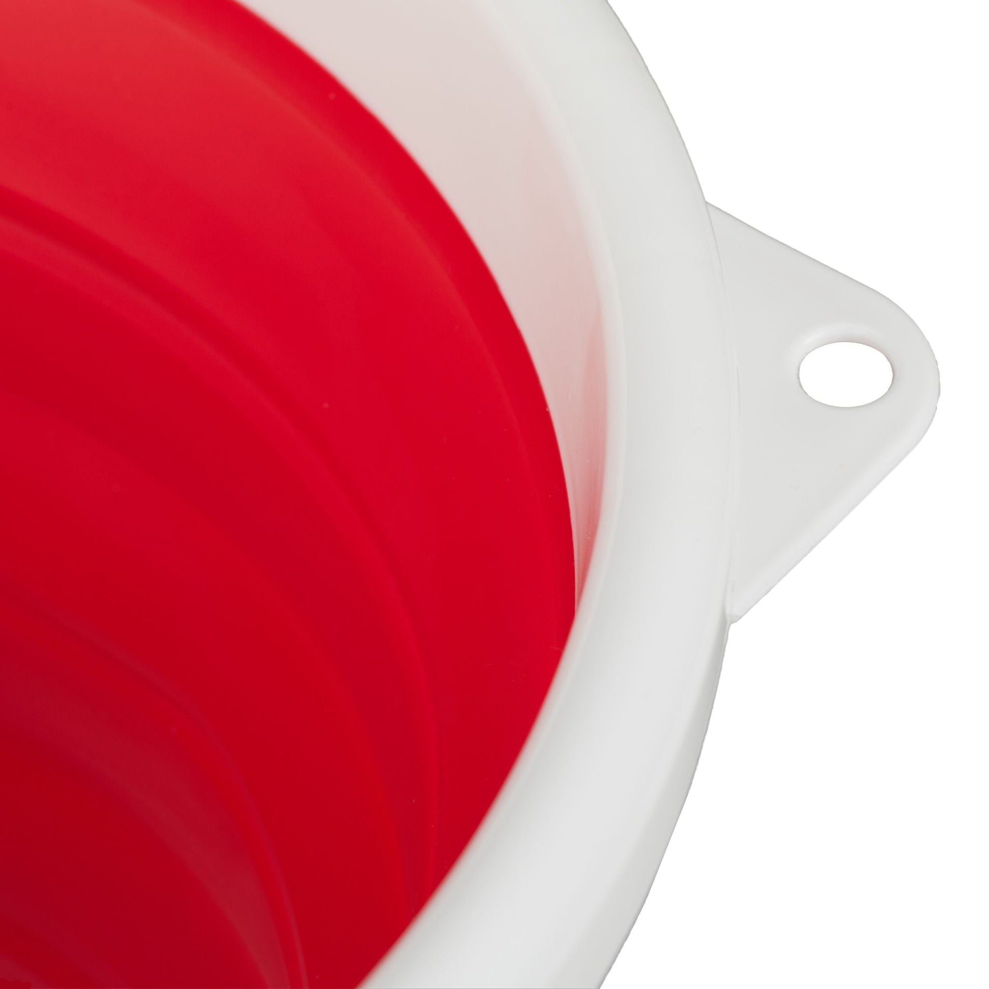 Faltbarer Eimer 10 Liter Weiss-Rot von Relaxdays