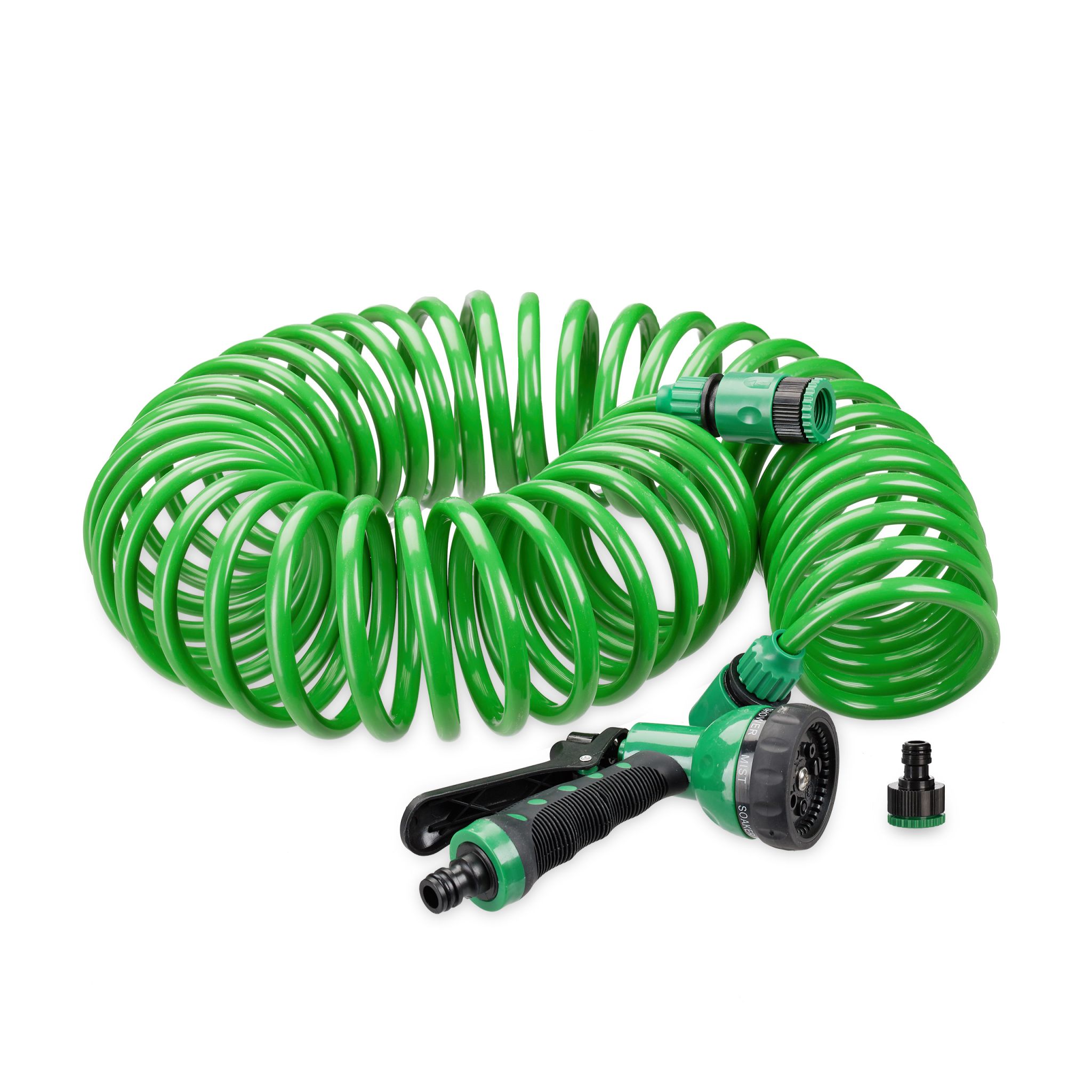 Gartenschlauch mit Brause Grün-Schwarz von Relaxdays