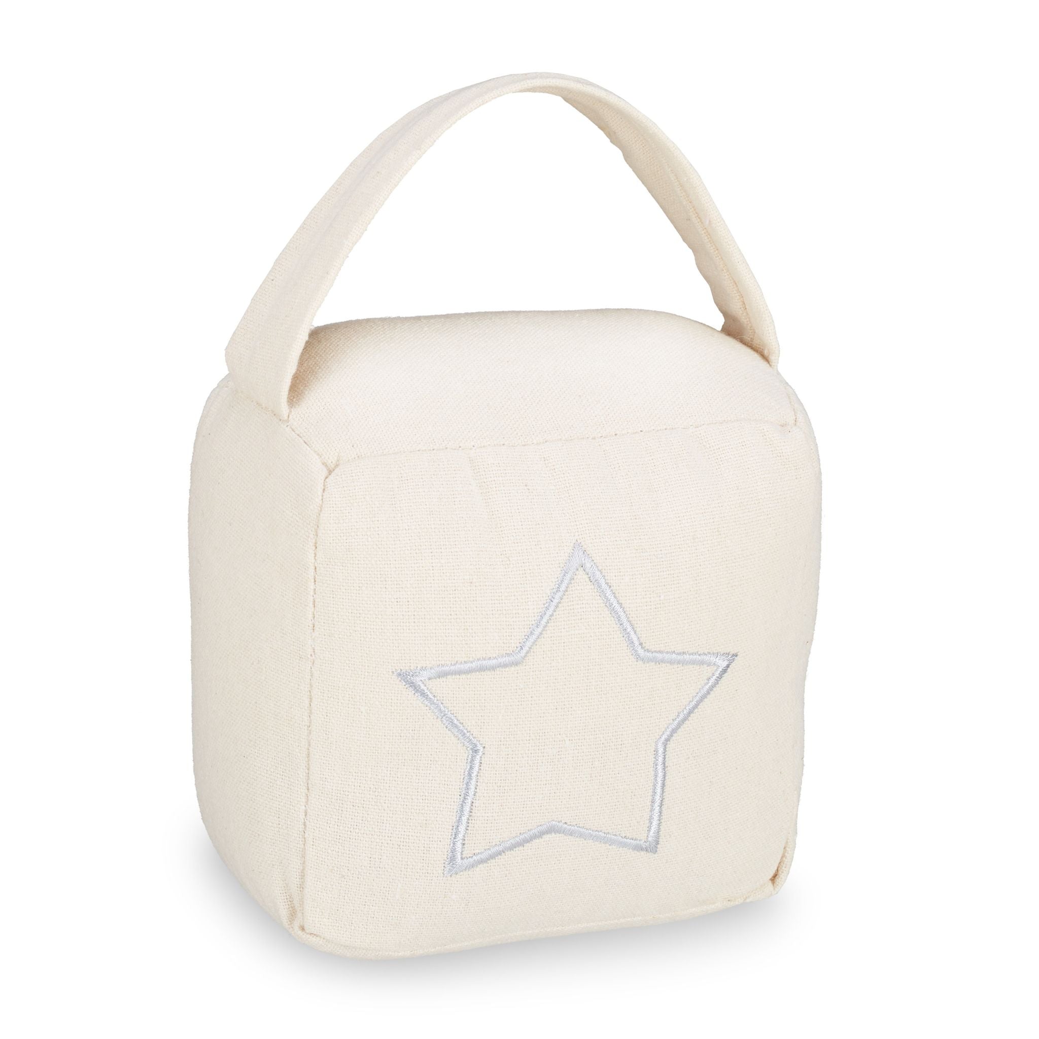 Türstopper Sack Stern Weiss-Creme von Relaxdays