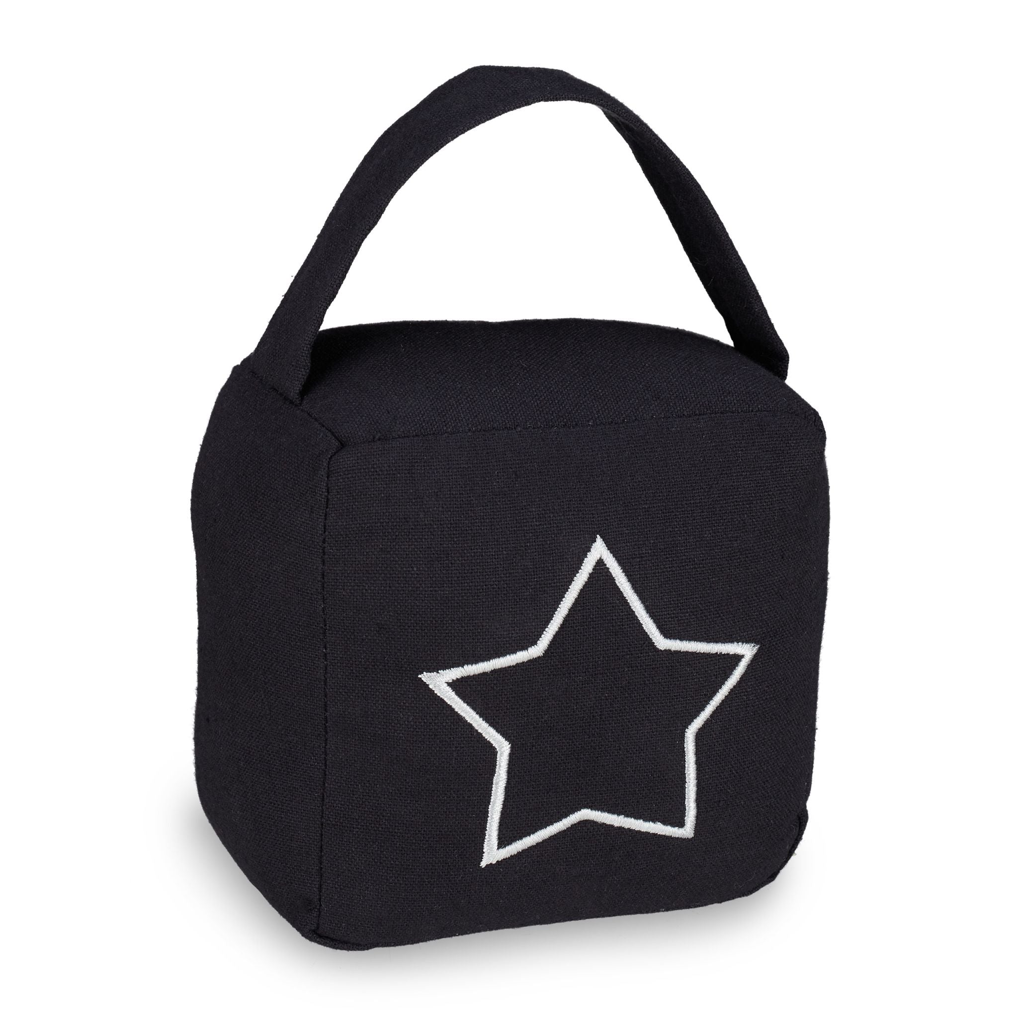 Türstopper Sack Stern Weiss-Schwarz von Relaxdays