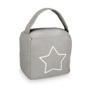 Türstopper Sack Stern Weiss-Grau von Relaxdays
