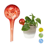 Bewässerungskugel 2er-Set Glas Rot-Transparent von Relaxdays