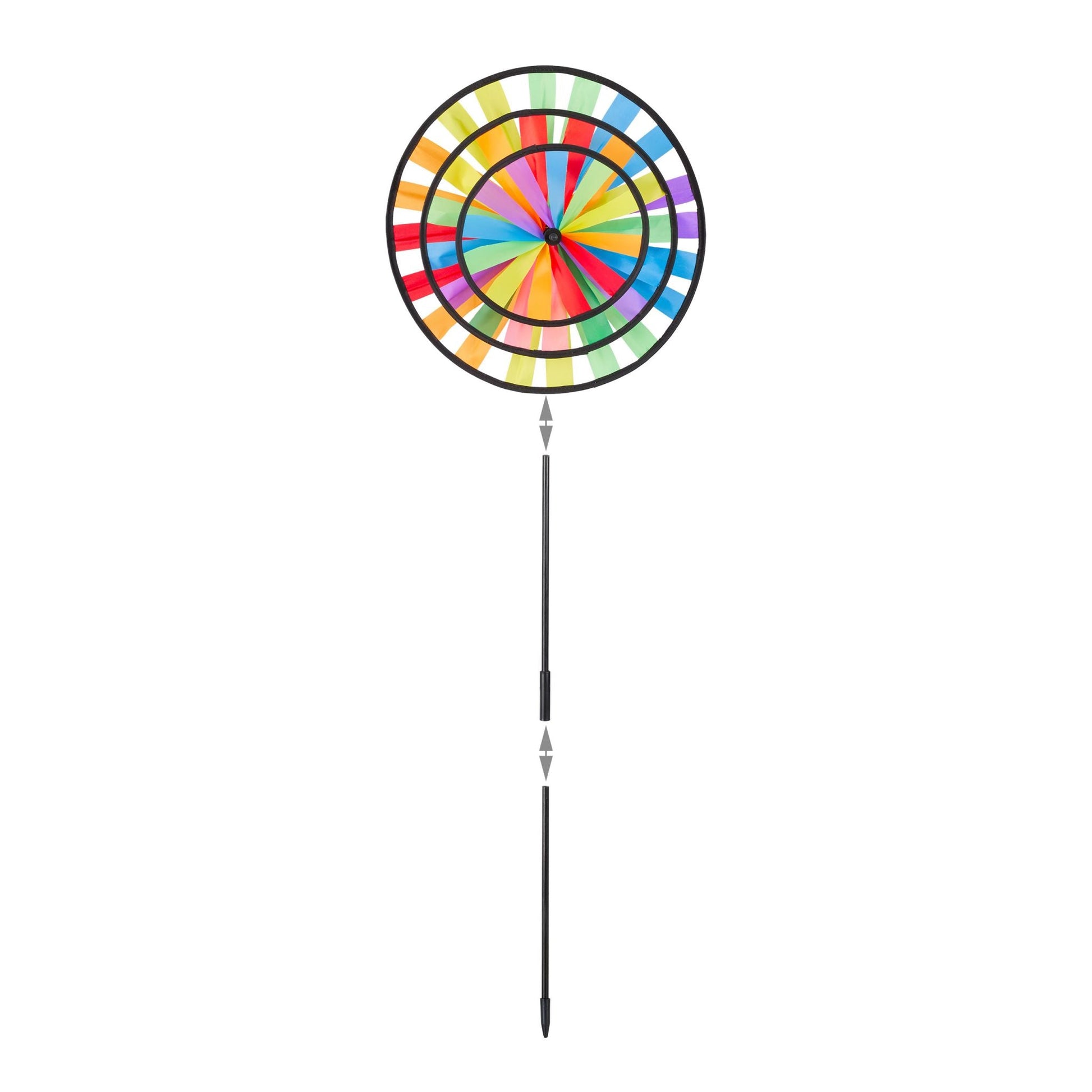 Windrad Regenbogen Gelb-Rot-Schwarz von Relaxdays