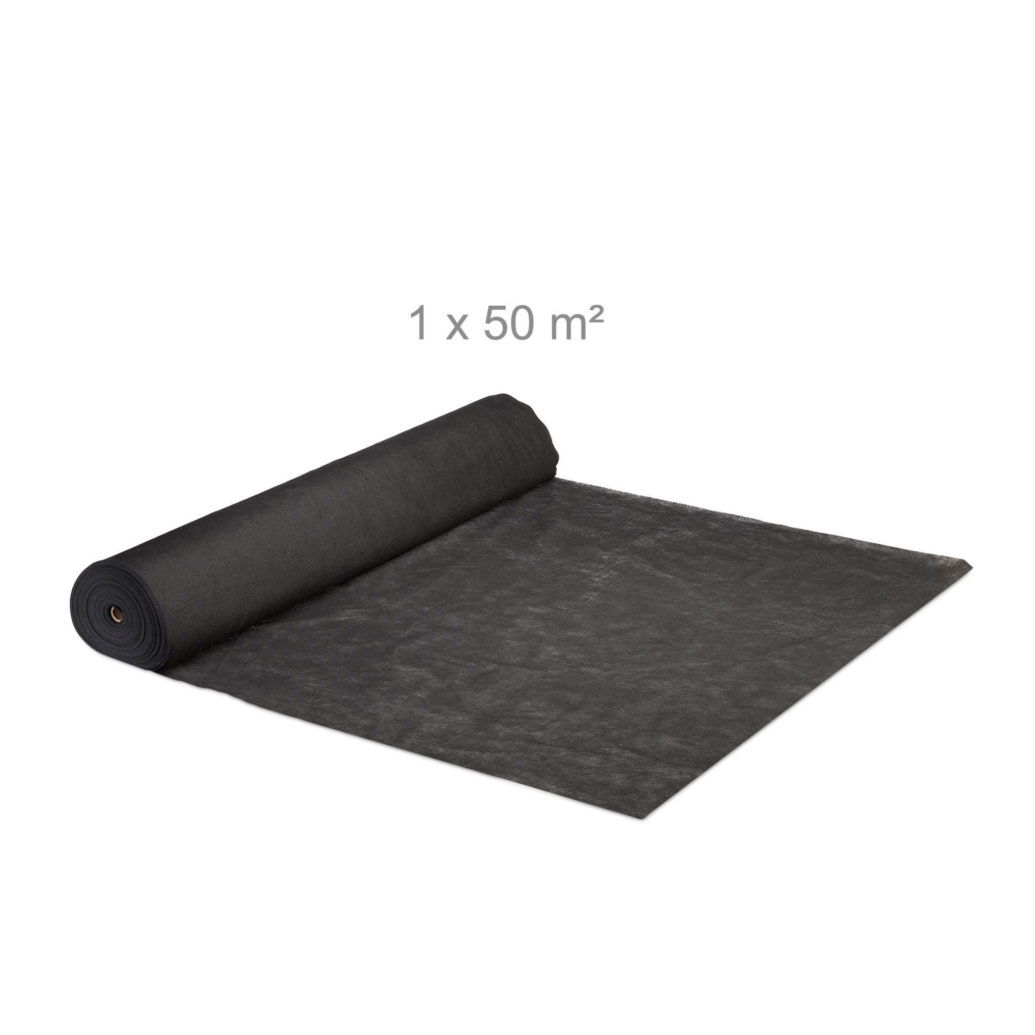 Unkrautvlies 50g/m² Schwarz von Relaxdays