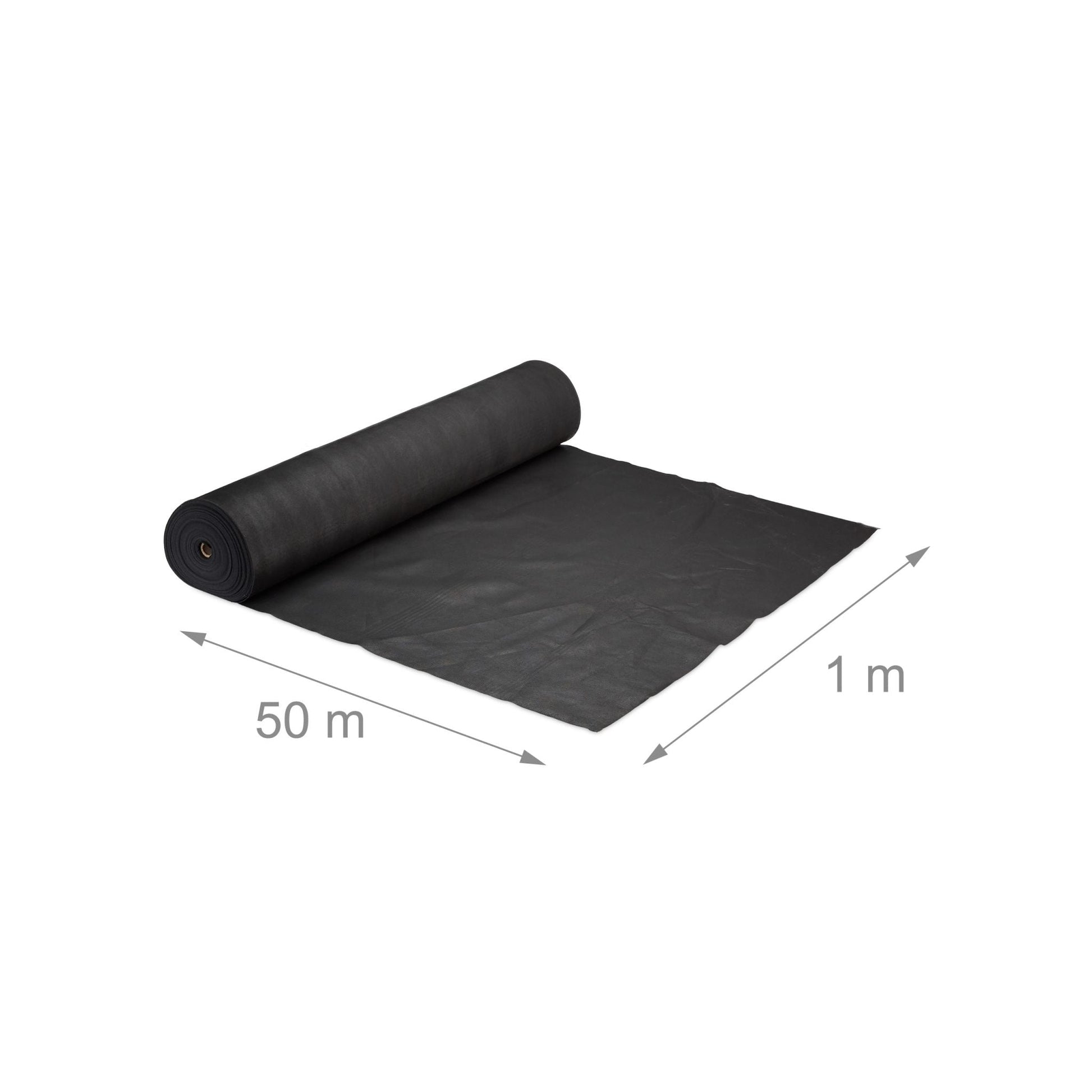 Unkrautvlies 150g/m² Schwarz von Relaxdays