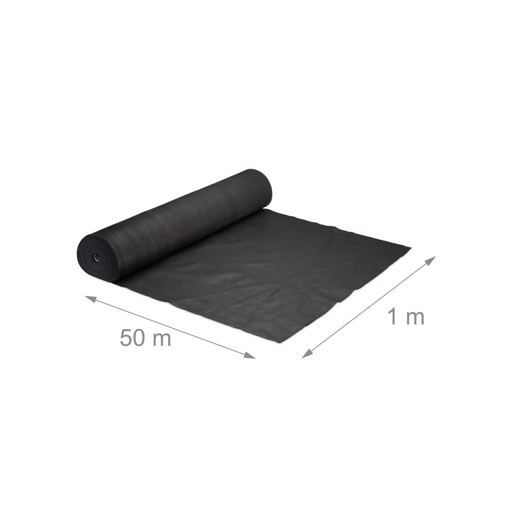 Unkrautvlies 150g/m² Schwarz von Relaxdays